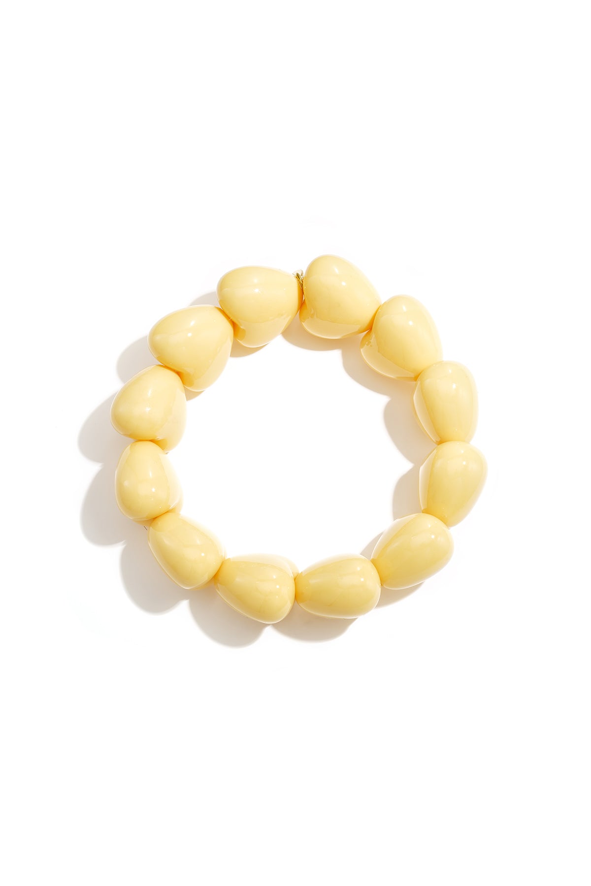 Armband met chunky harten kralen