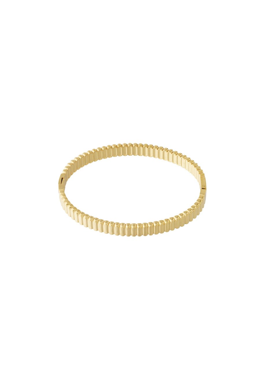 Bracelet jonc pour femme en acier inoxydable de forme organique – couleur or