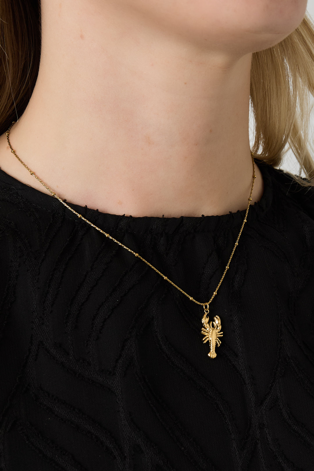 Collier pour femme en acier inoxydable 304 avec pendentif motif animal – couleur or – photo 2