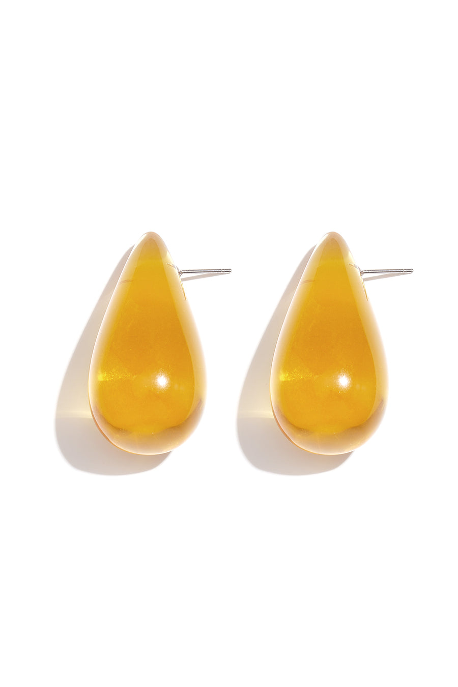 Women's Drop-shaped Resin Stud Earrings – Light Purple