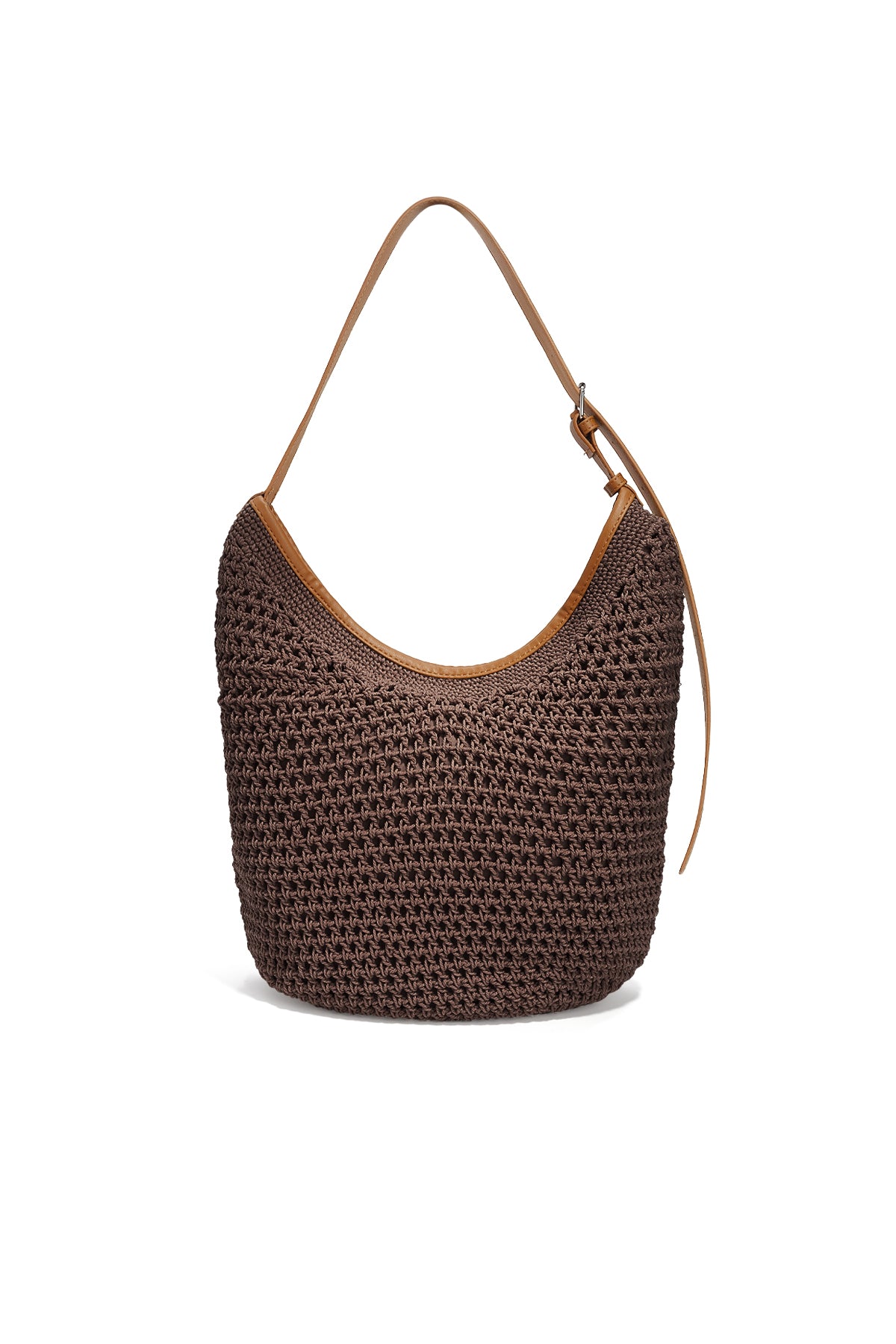 Sac de plage 100 % coton au design uni, avec détail tressé et fermeture éclair
