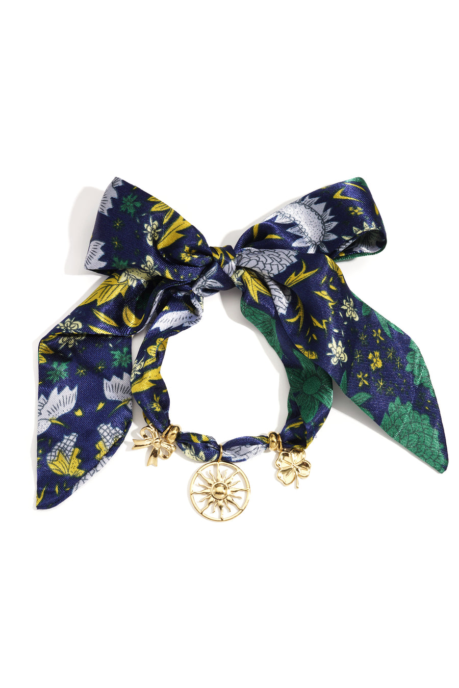Bracelet tressé pour femmes en acier inoxydable avec motif animal et nœud – bleu