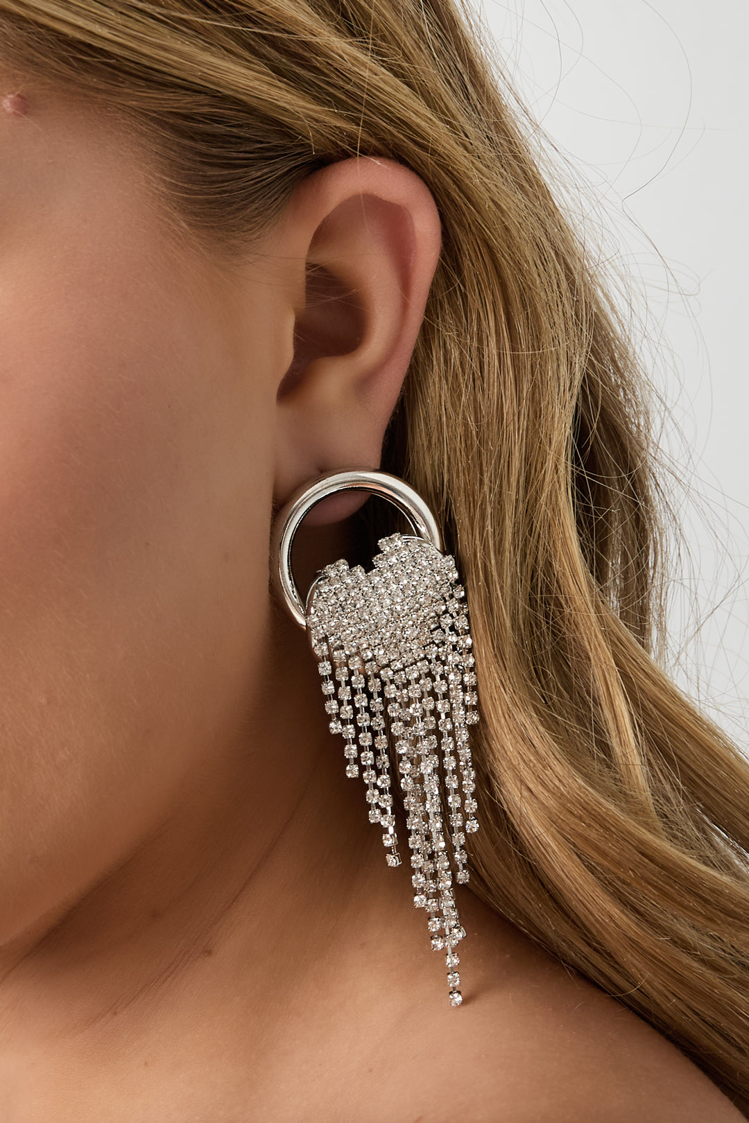 Women's Iron Heart Party Earrings - Gold and Silver Tone – image 3