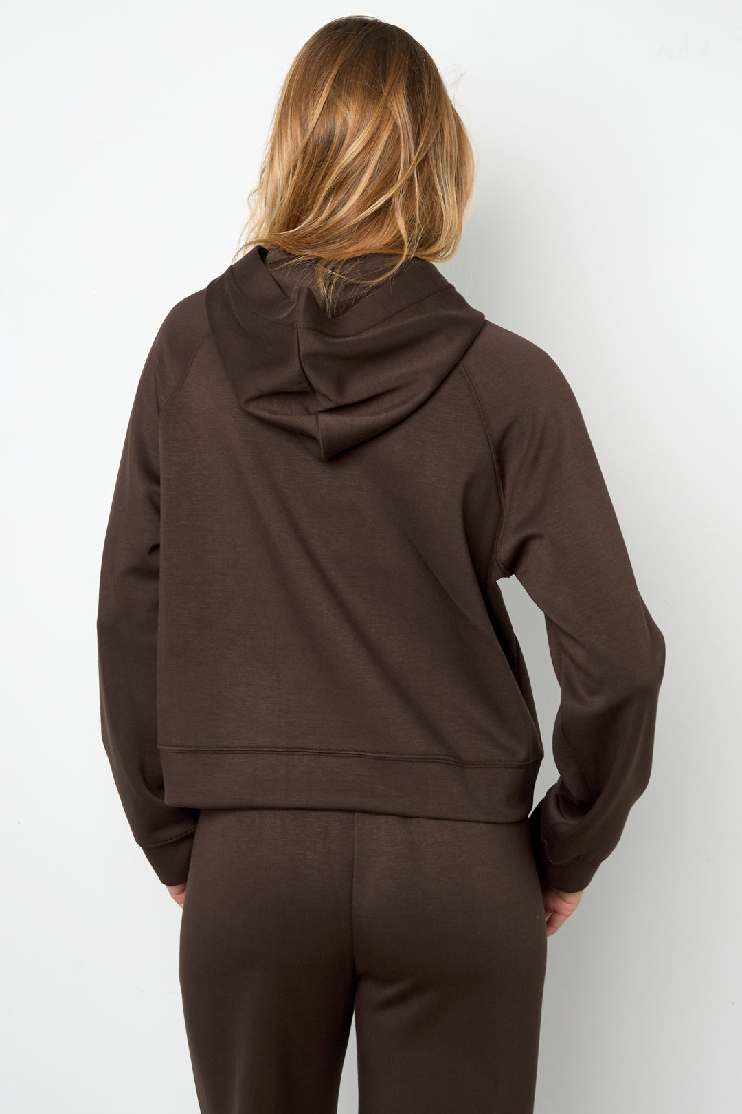 Dames sportieve hoodie van gebreid polyester – productfoto 7