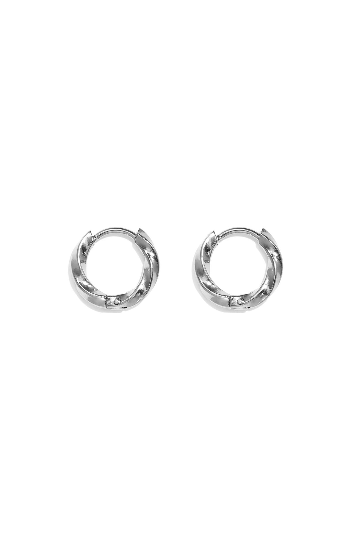 Women's Round Stainless Steel Hoop Earrings – Gold and Silver Tone