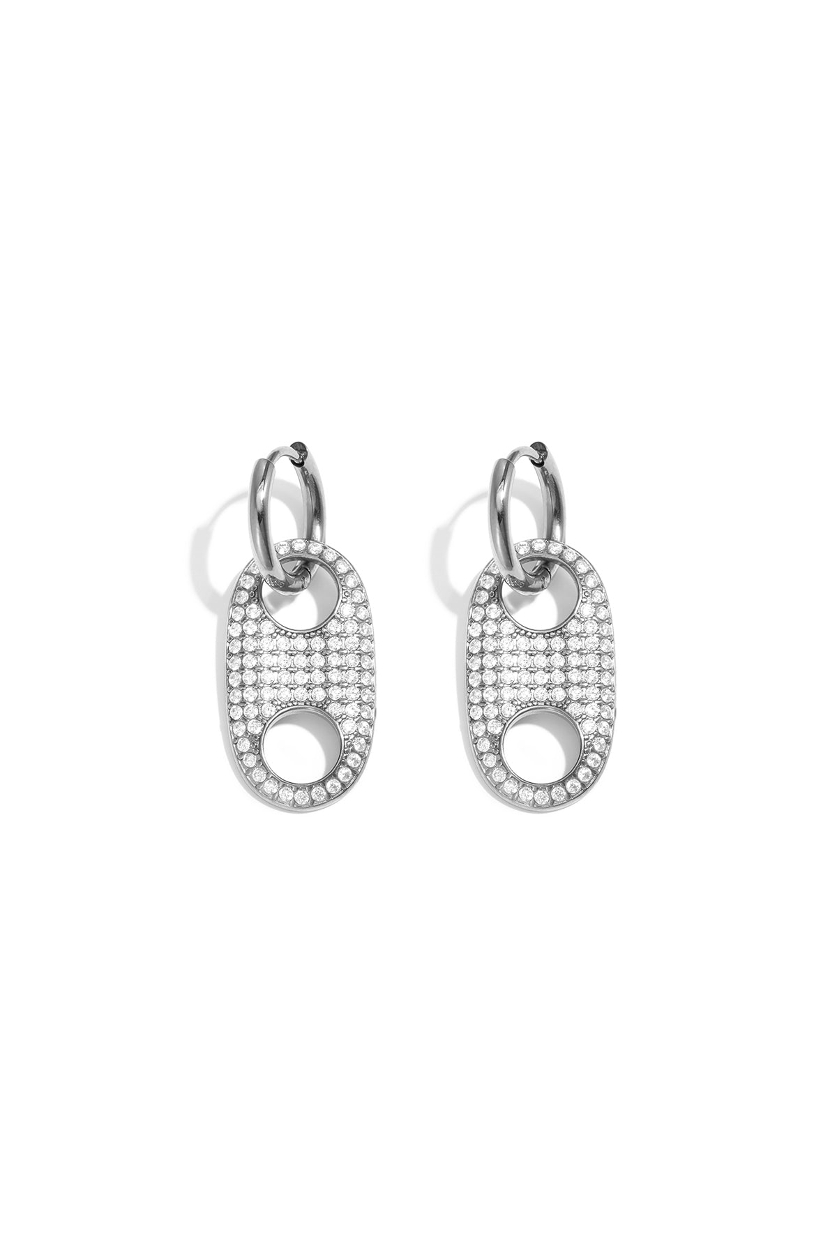 Women's Stainless Steel Geometric Dangle Earrings – Gold
