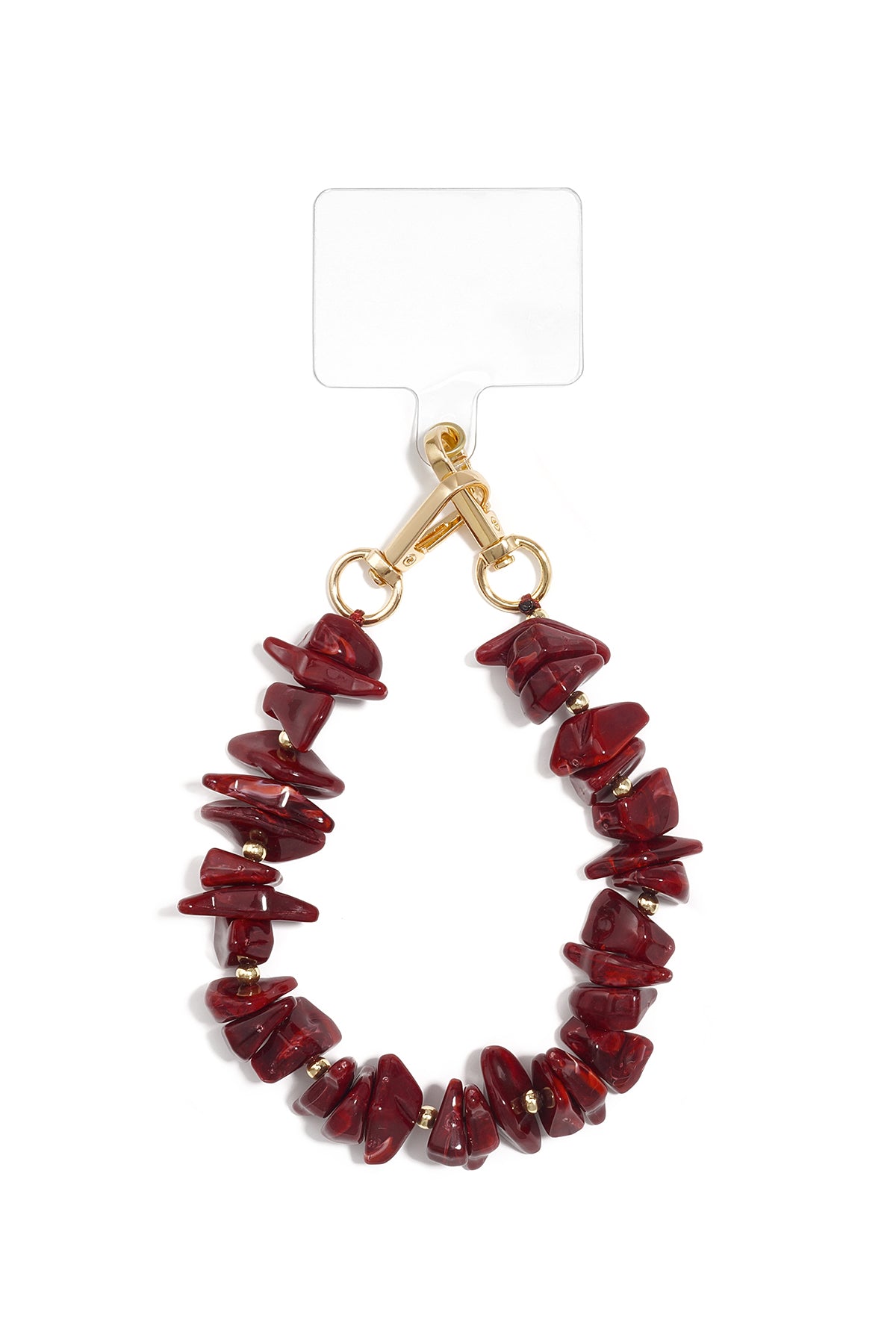 Phone lanyard made of acrylic, alloy, and CCB with beads - multiple colors
