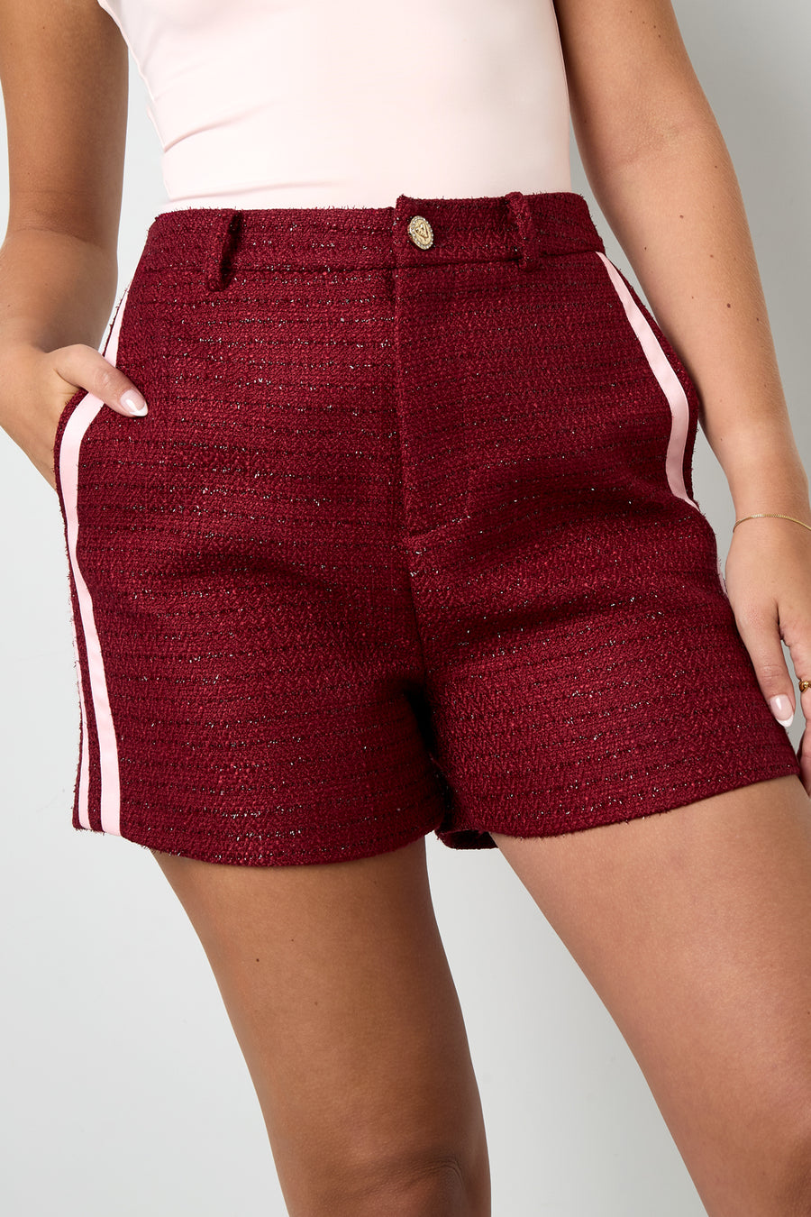 Short pour femmes à motif à carreaux