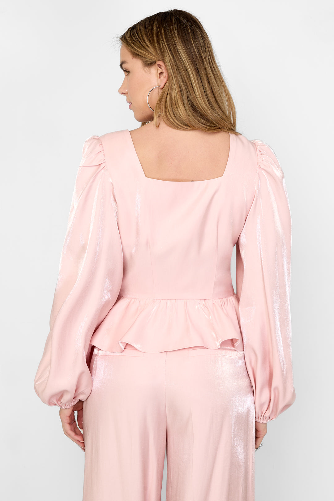 Dames Velvet Kiss top in roze of gebroken wit – productfoto 7