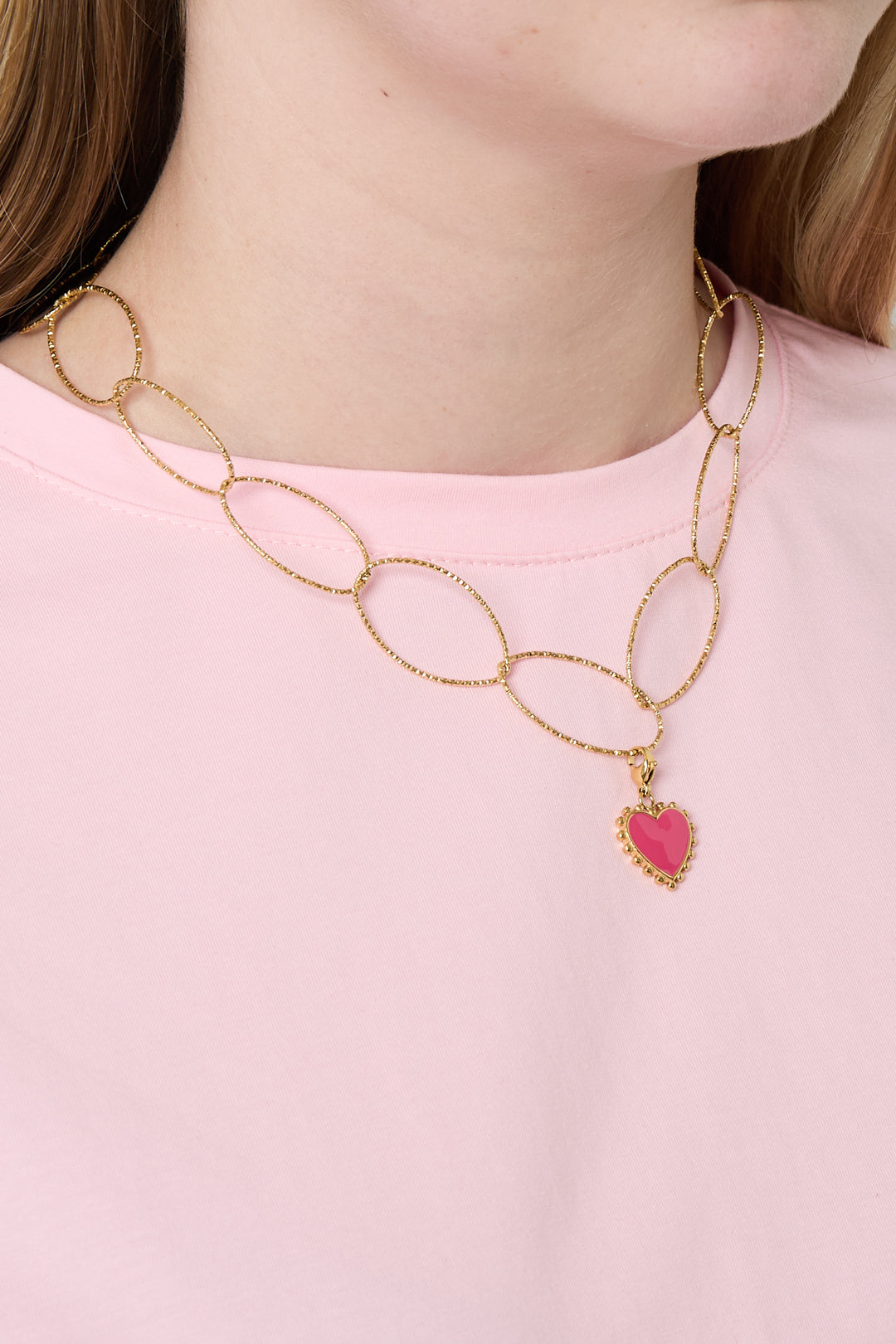 304 Stainless Steel Link Chain Necklace for Women - Gold-Plated – image 2