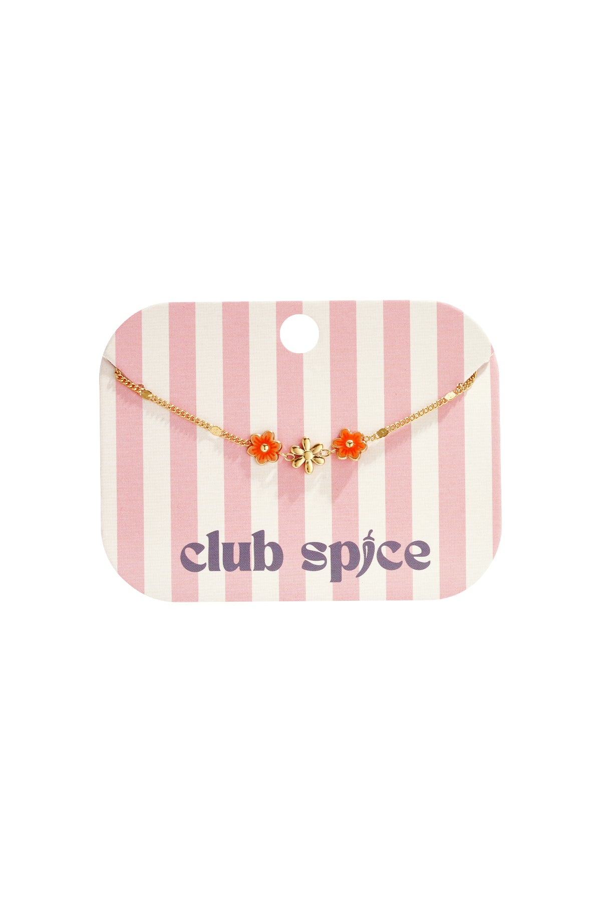Armband met gekleurde bloemetjes