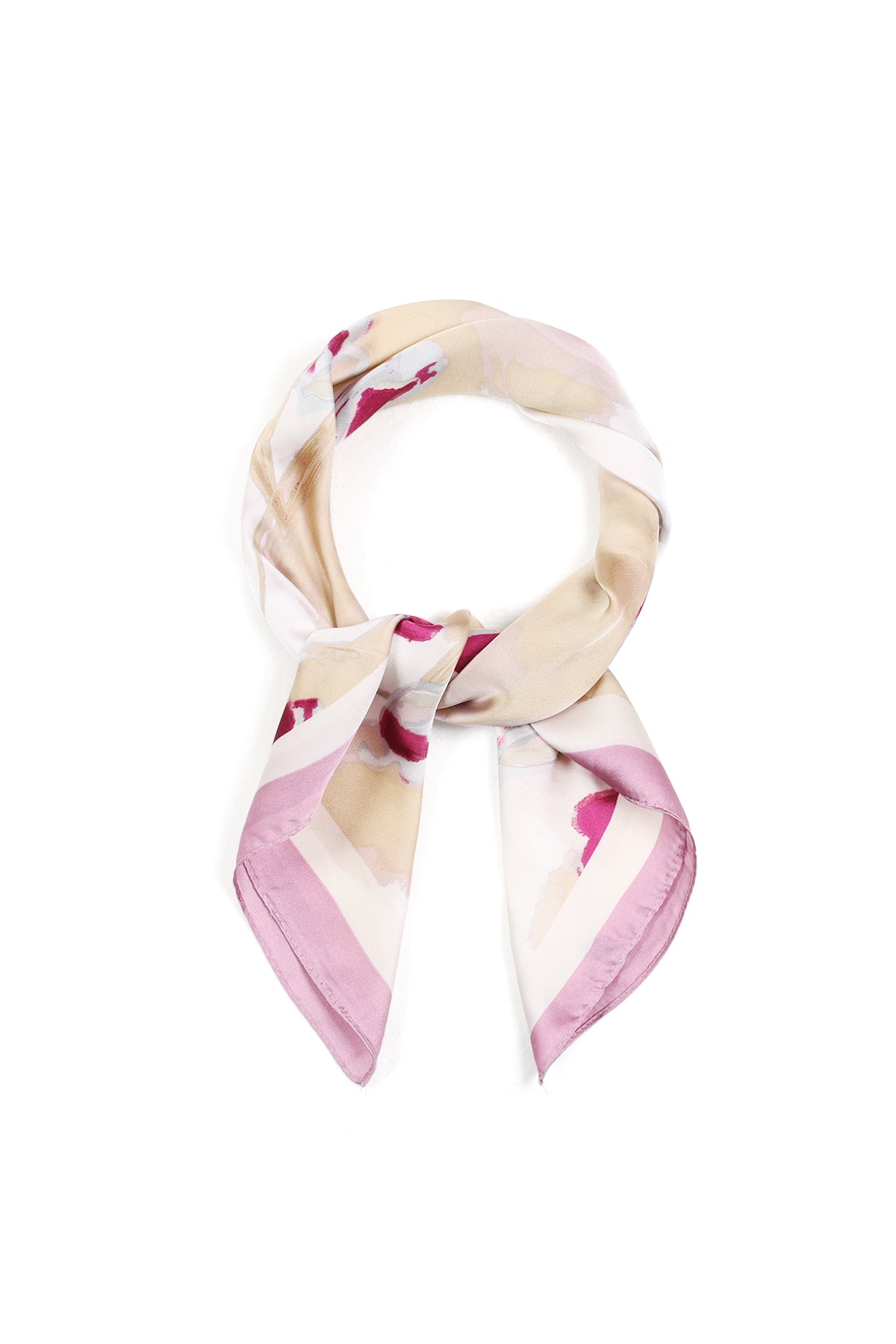Zomersjaals met bloemenmotief, gemaakt van polyester, perfect als Valentijnsdagaccessoire.