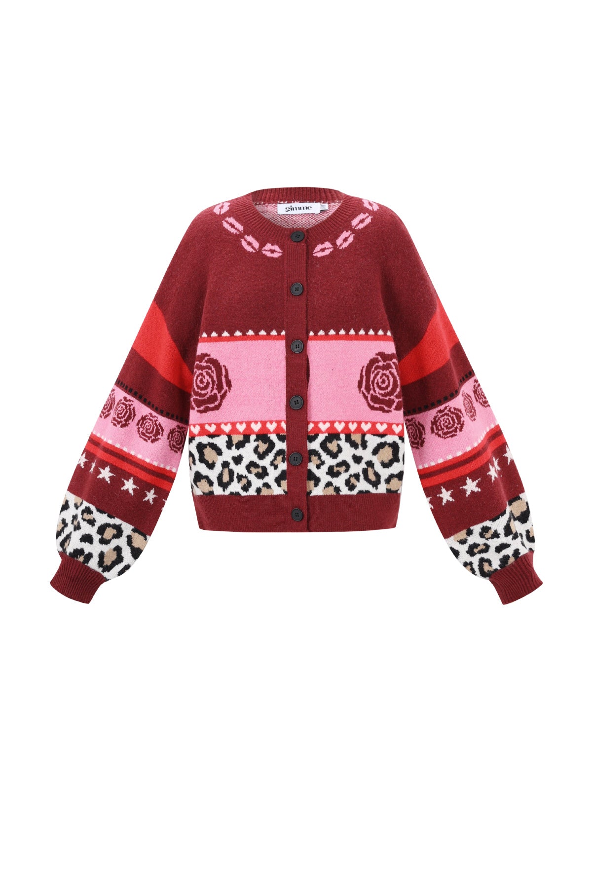 Gebreide Polyestervezel Vrouwen Cardigan Casual Bloemenprint