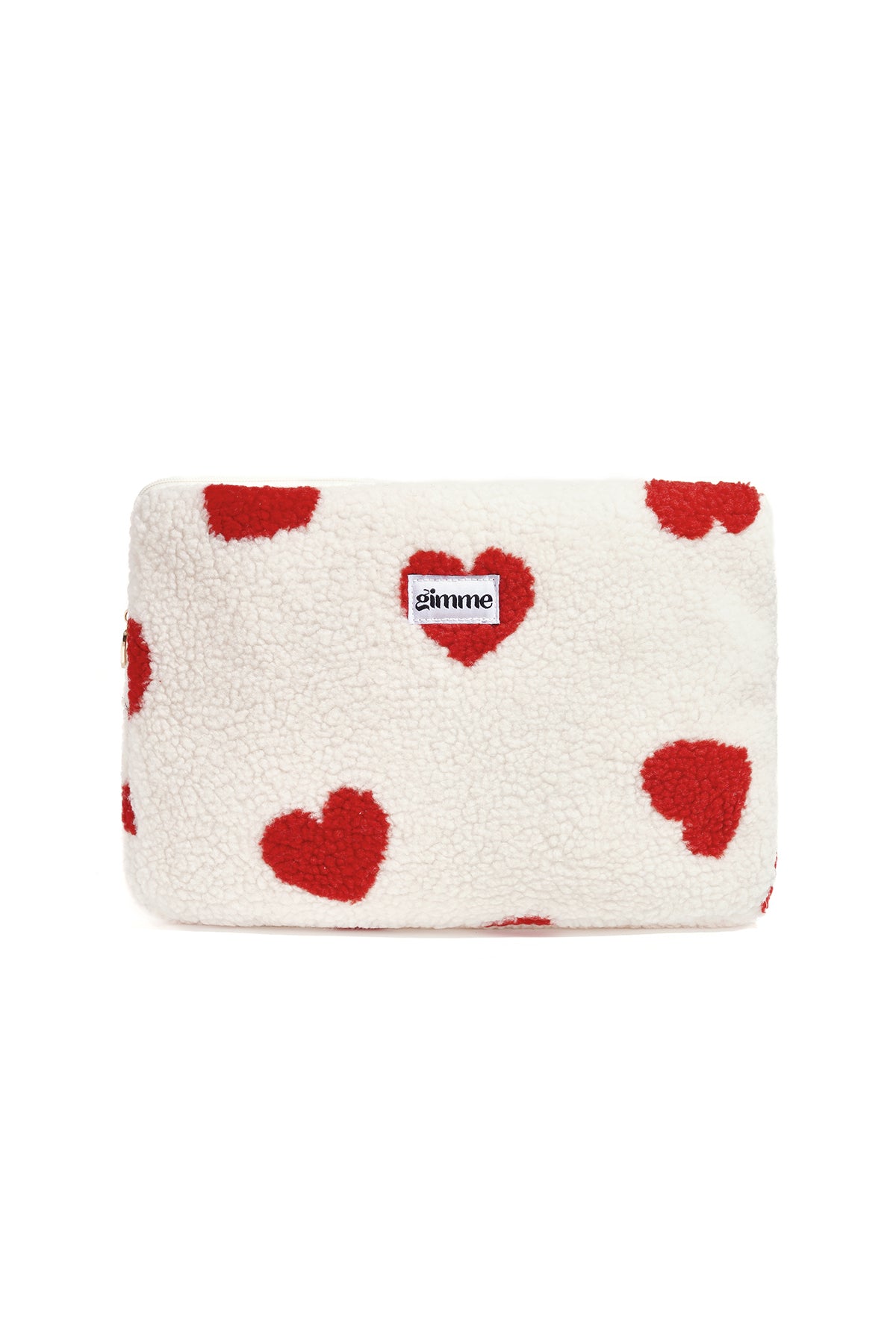 Sacoche pour ordinateur portable en 100 % polyester avec motif cœur – beige et rose – quotidien