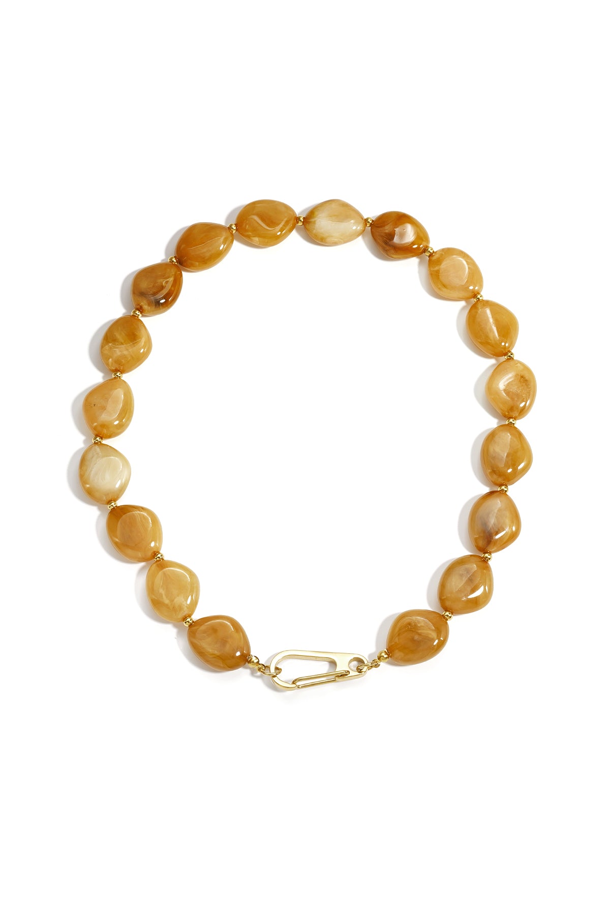 Collier de perles pour femme en acier inoxydable - rose et bleu clair