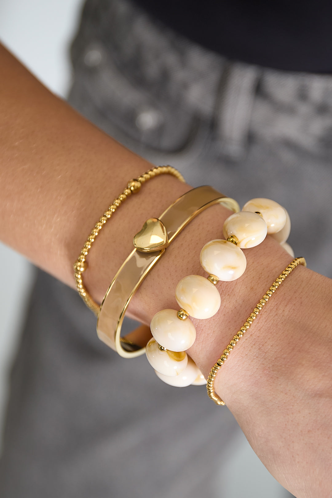 Acrylic Beaded Bracelet for Women - Multiple Colors - Casual – image 3
