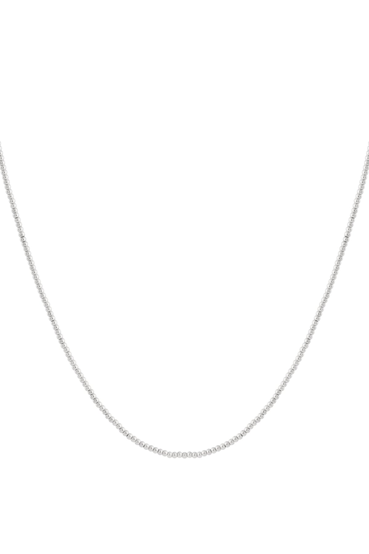 Collier de perles pour femmes en acier inoxydable – couleur or et couleur argent