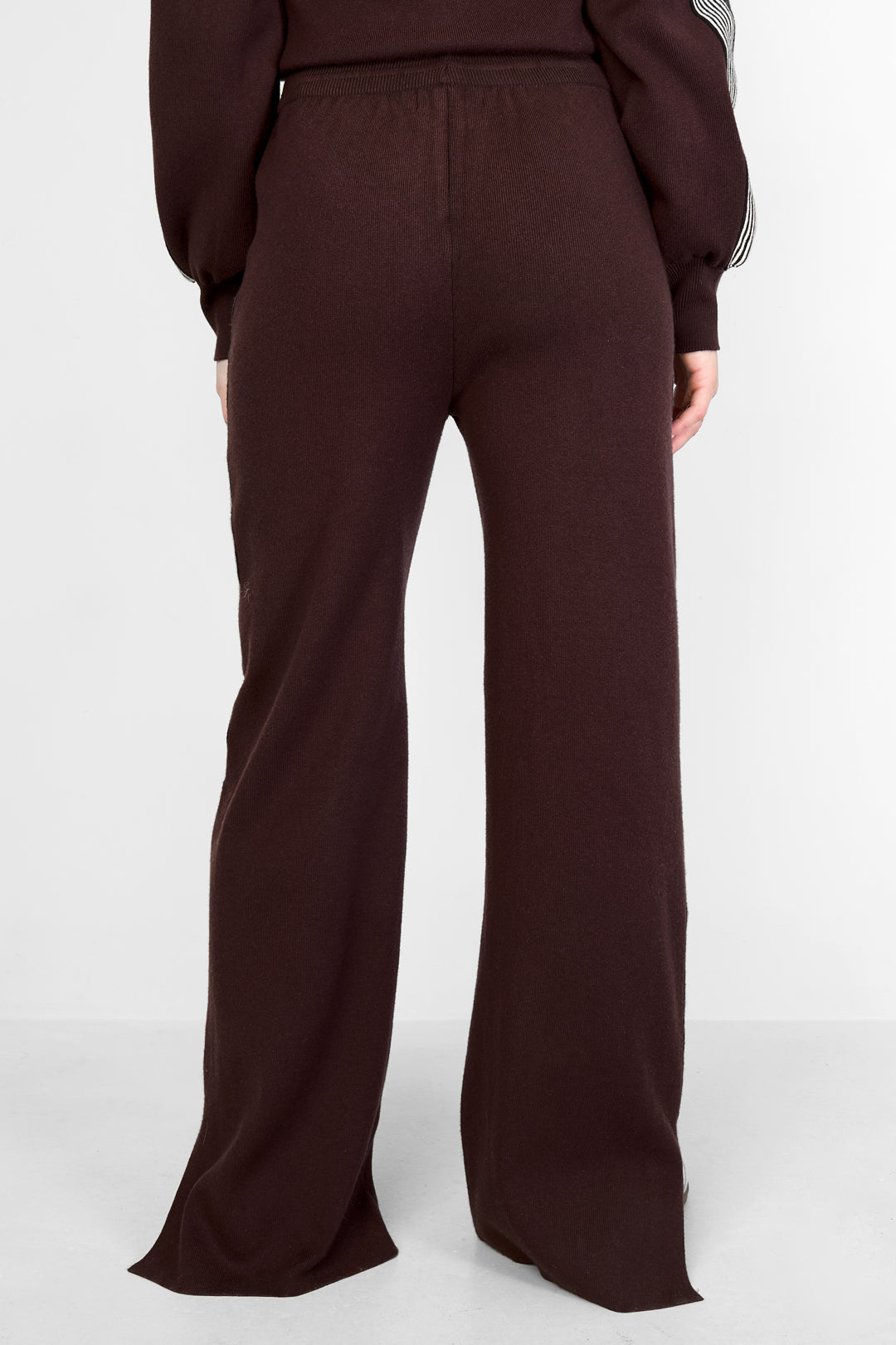 Dames gebreide broek met kleurcontrast – productfoto 10