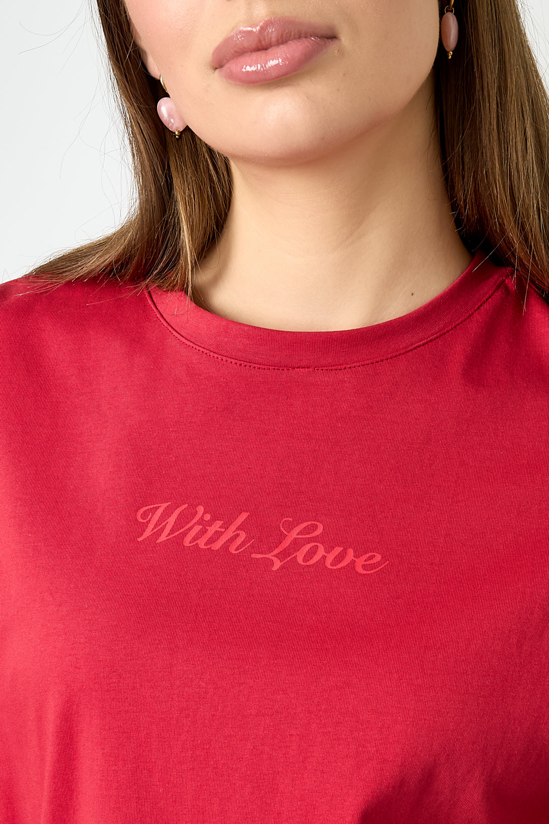 Dames With Love T-shirt van katoen met tekst – productfoto 4