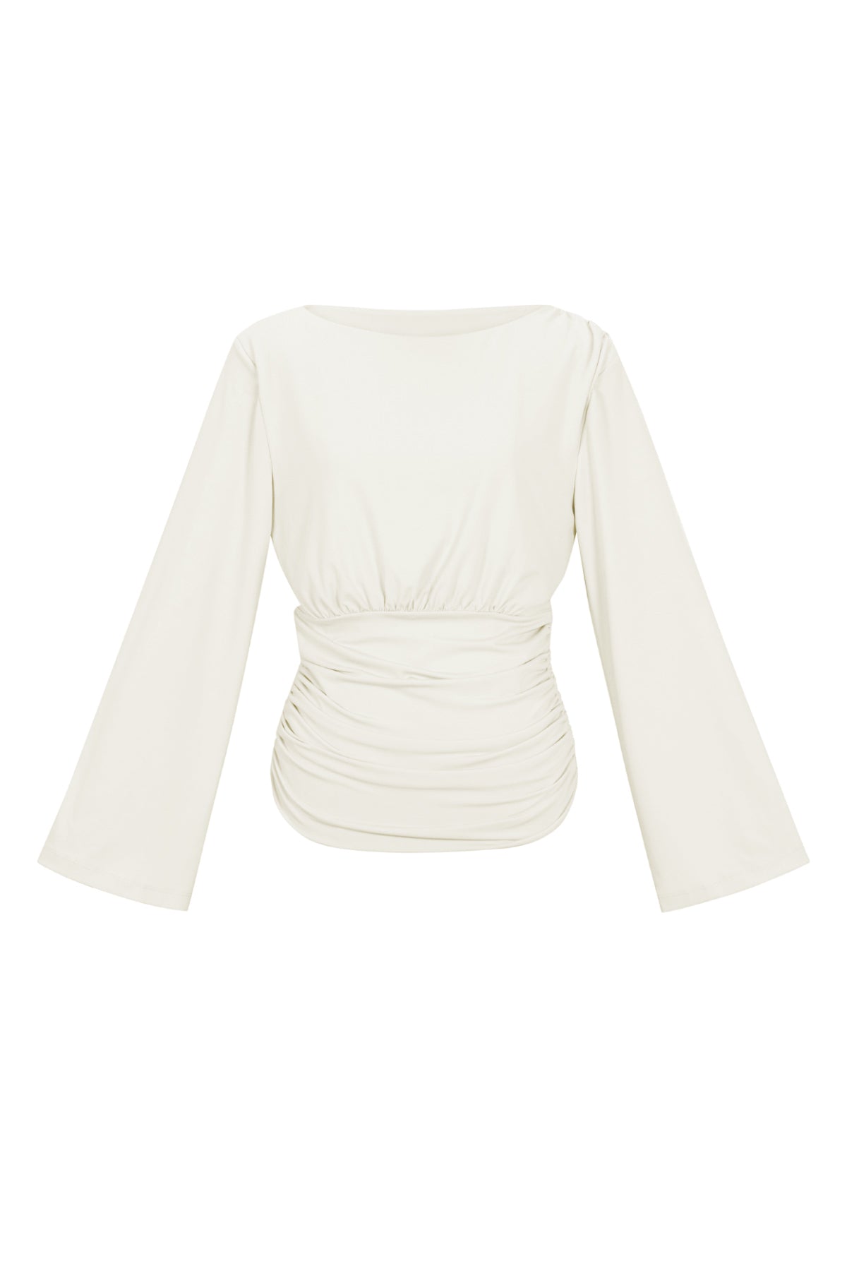 Dames elegante top met lange mouwen en boothals – productfoto 9