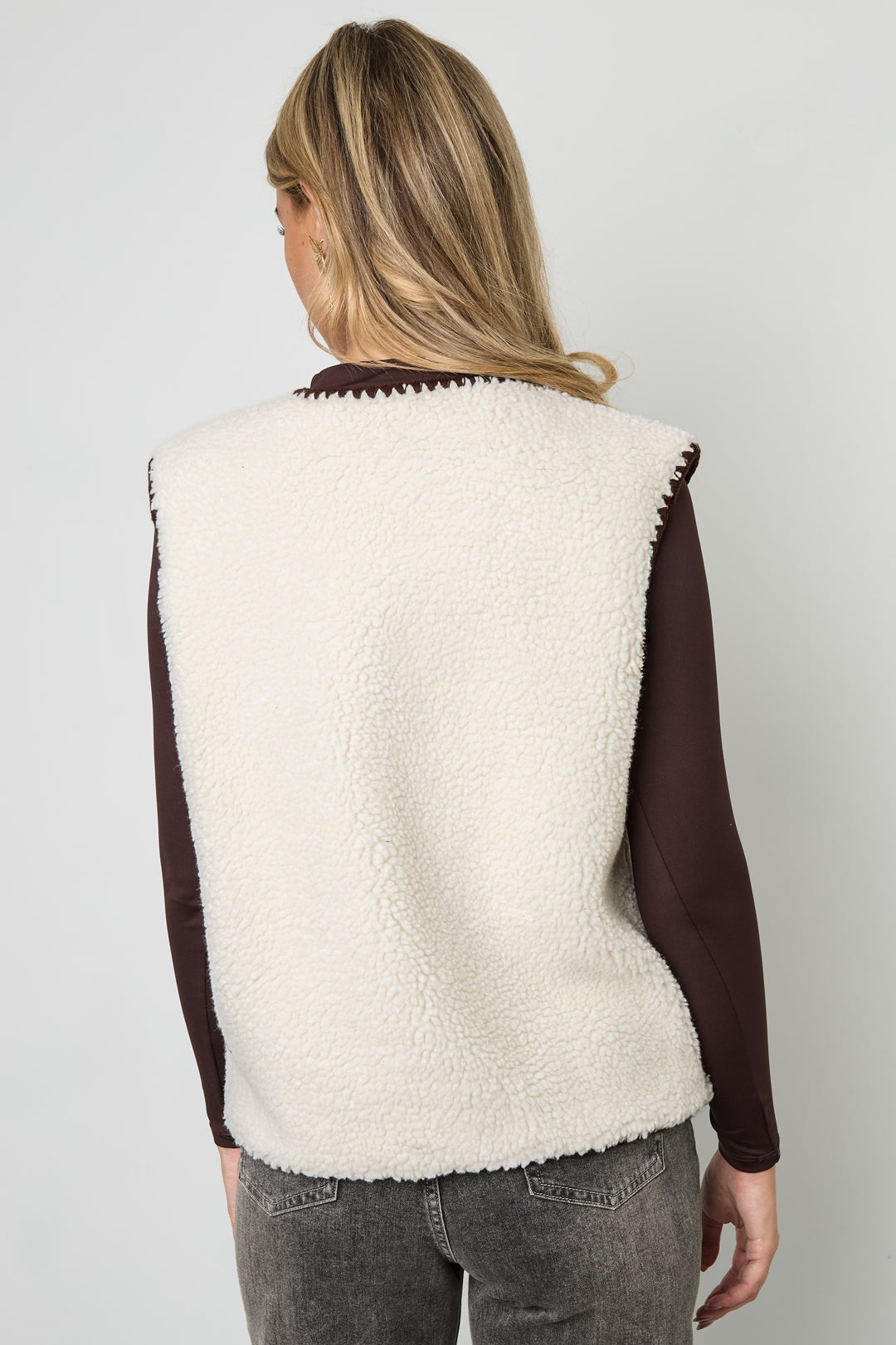 Dames Zoe gilet van polyester met kleurcontrast – productfoto 6