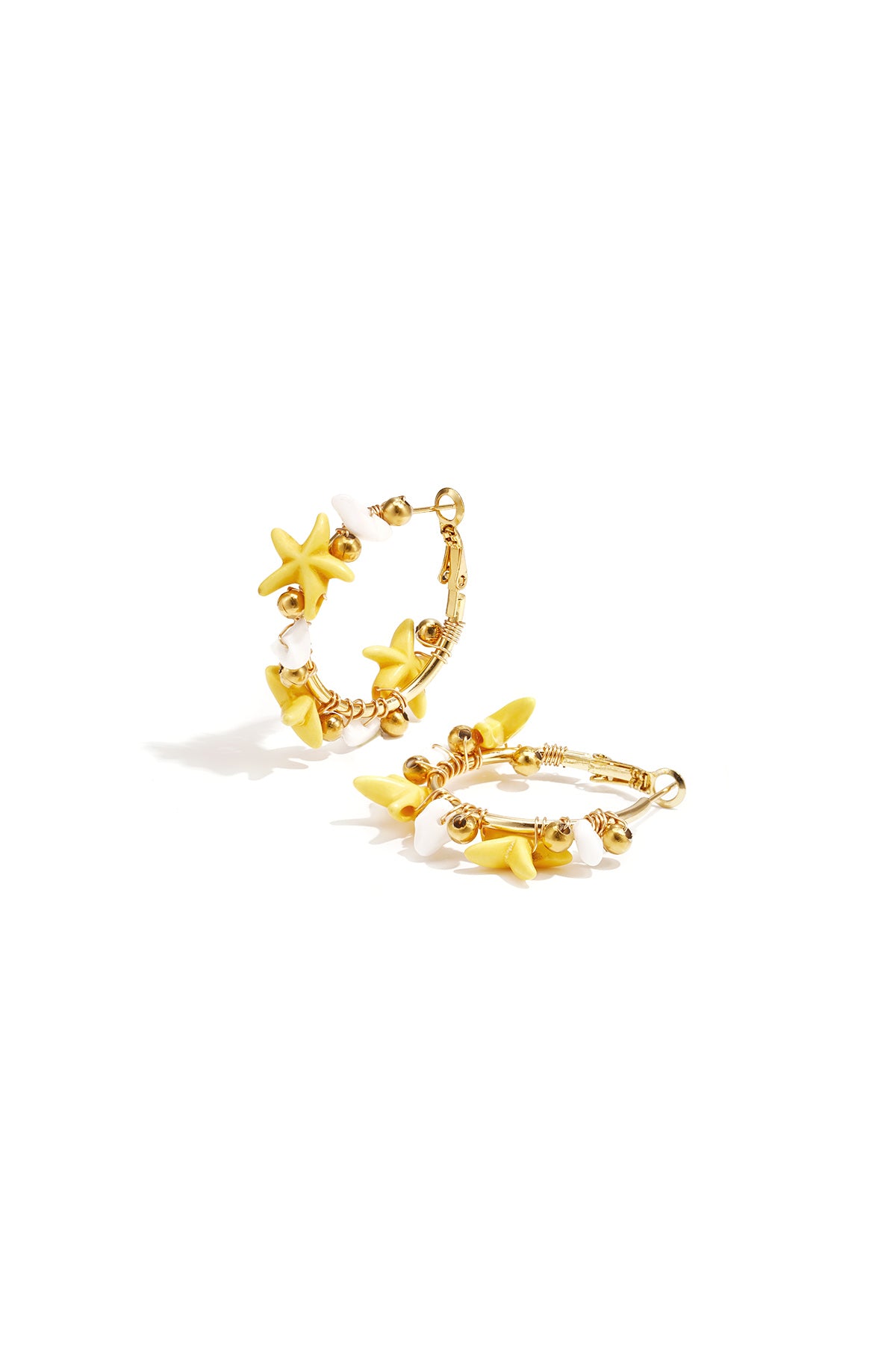 Women's Stainless Steel Starfish Hoop Earrings - Multiple Colors