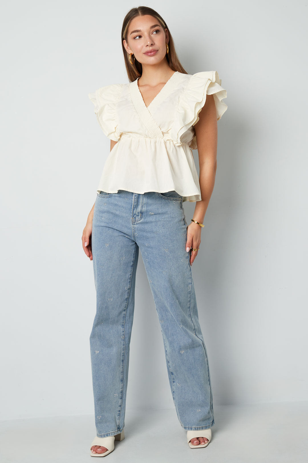 Top sans manches à volants pour femme – photo 7