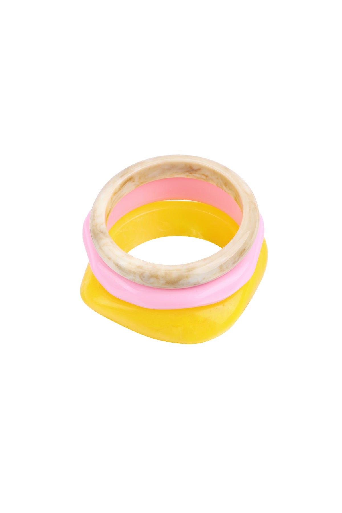 Women's resin bangle with an organic shape – multiple colours