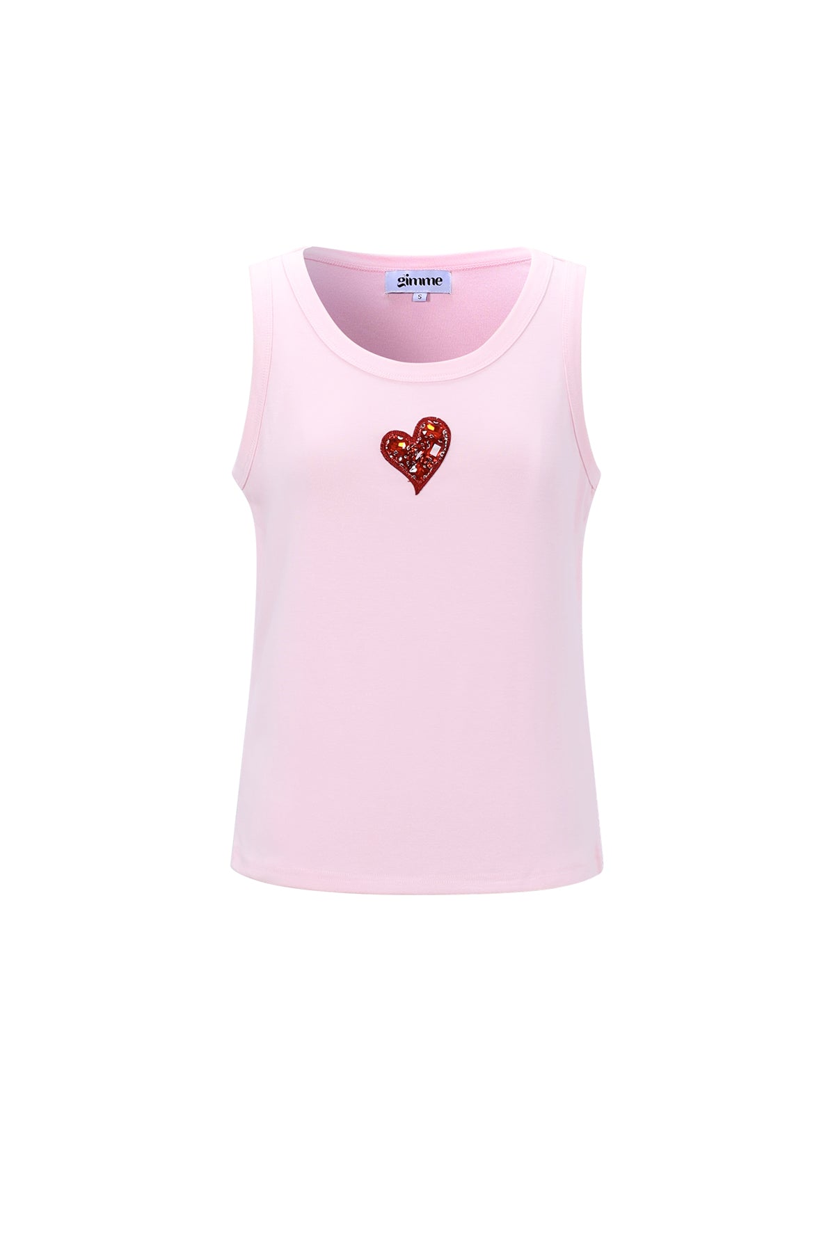 Dames gebreide top met glanzend hartmotief