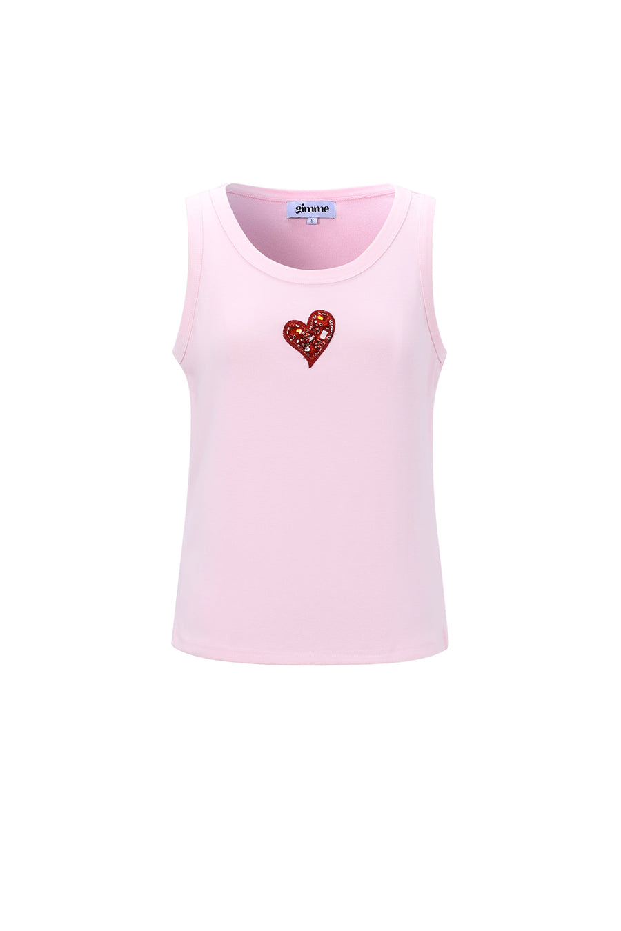 Dames gebreide top met glanzend hartmotief