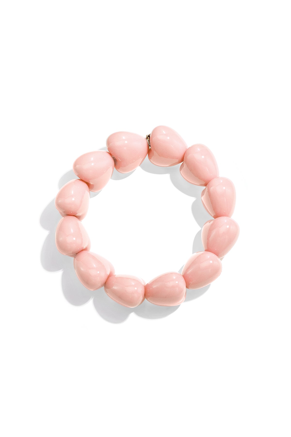 Armband met chunky harten kralen
