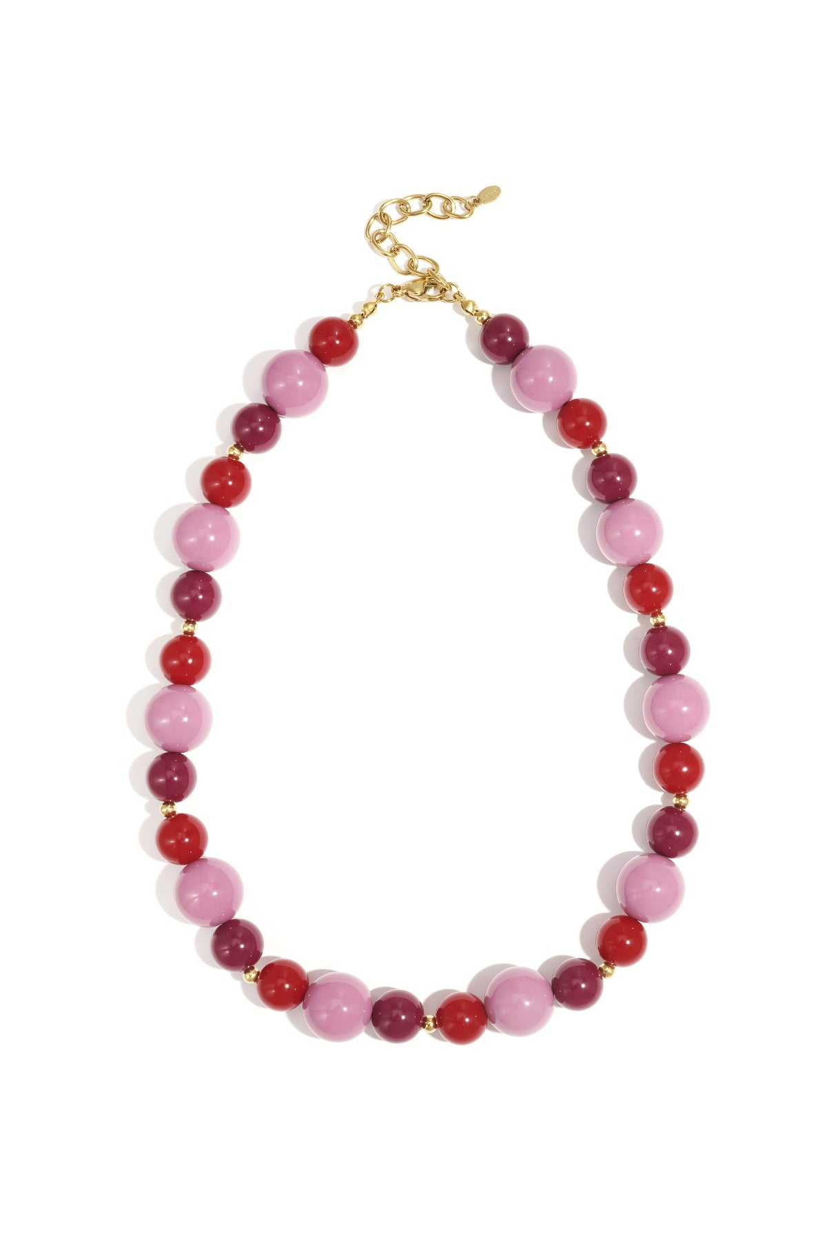 Collier de perles en acrylique pour femme – multicolore – décontracté