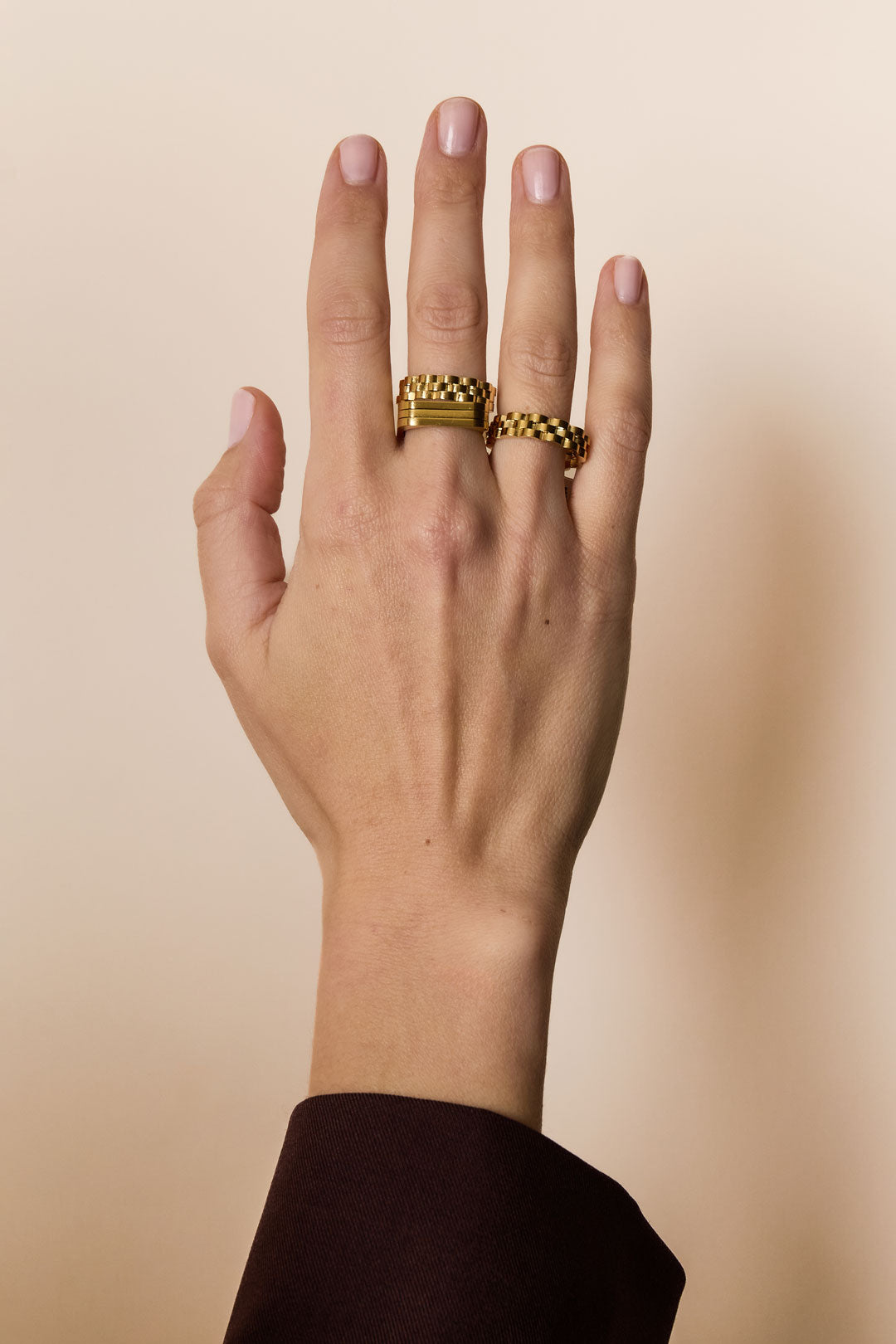 Minimalist Stainless Steel Organic Shape Ring for Women – Multiple Colors – image 2