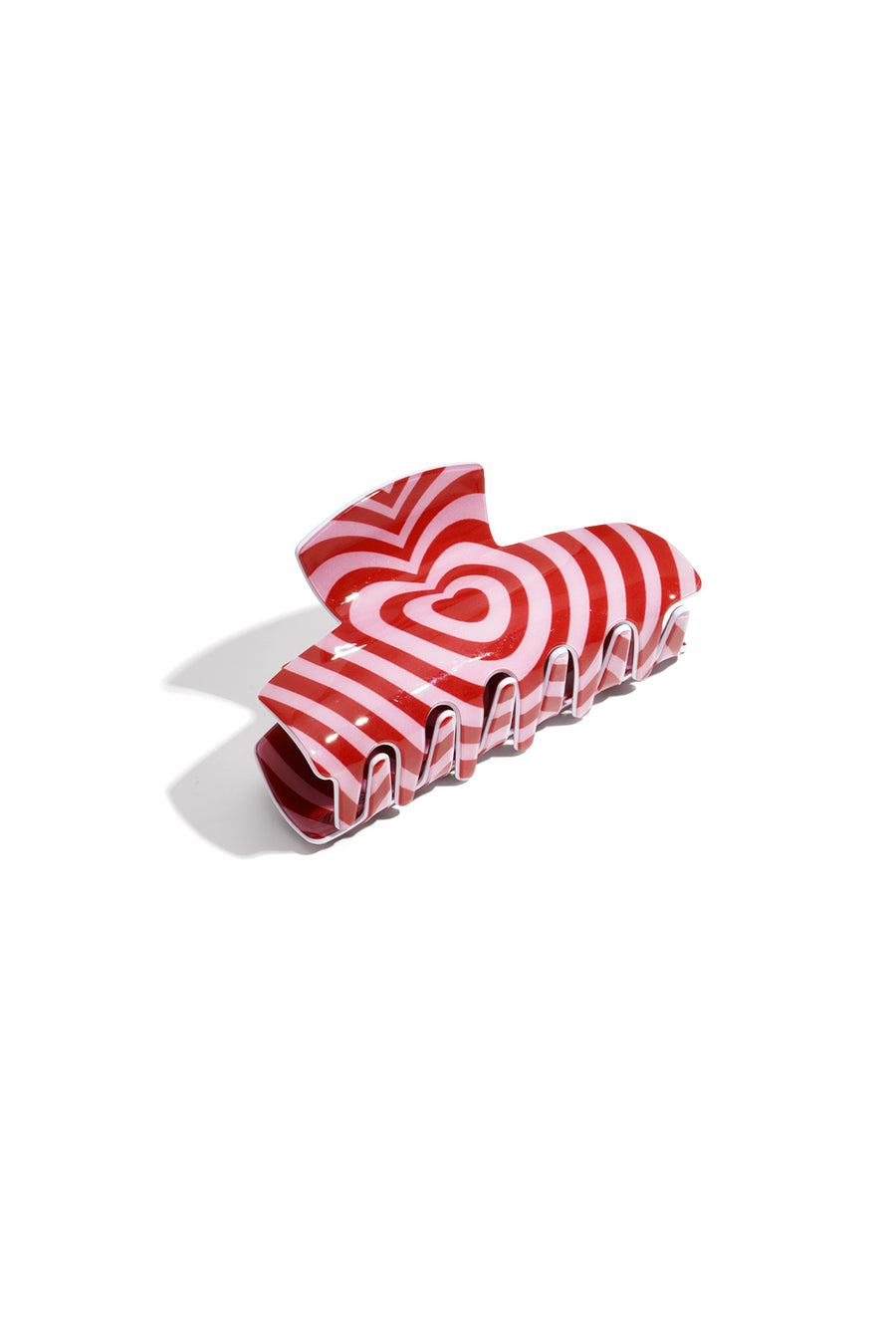 Pince à cheveux en acétate imitation cœur – décontractée pour la Saint-Valentin