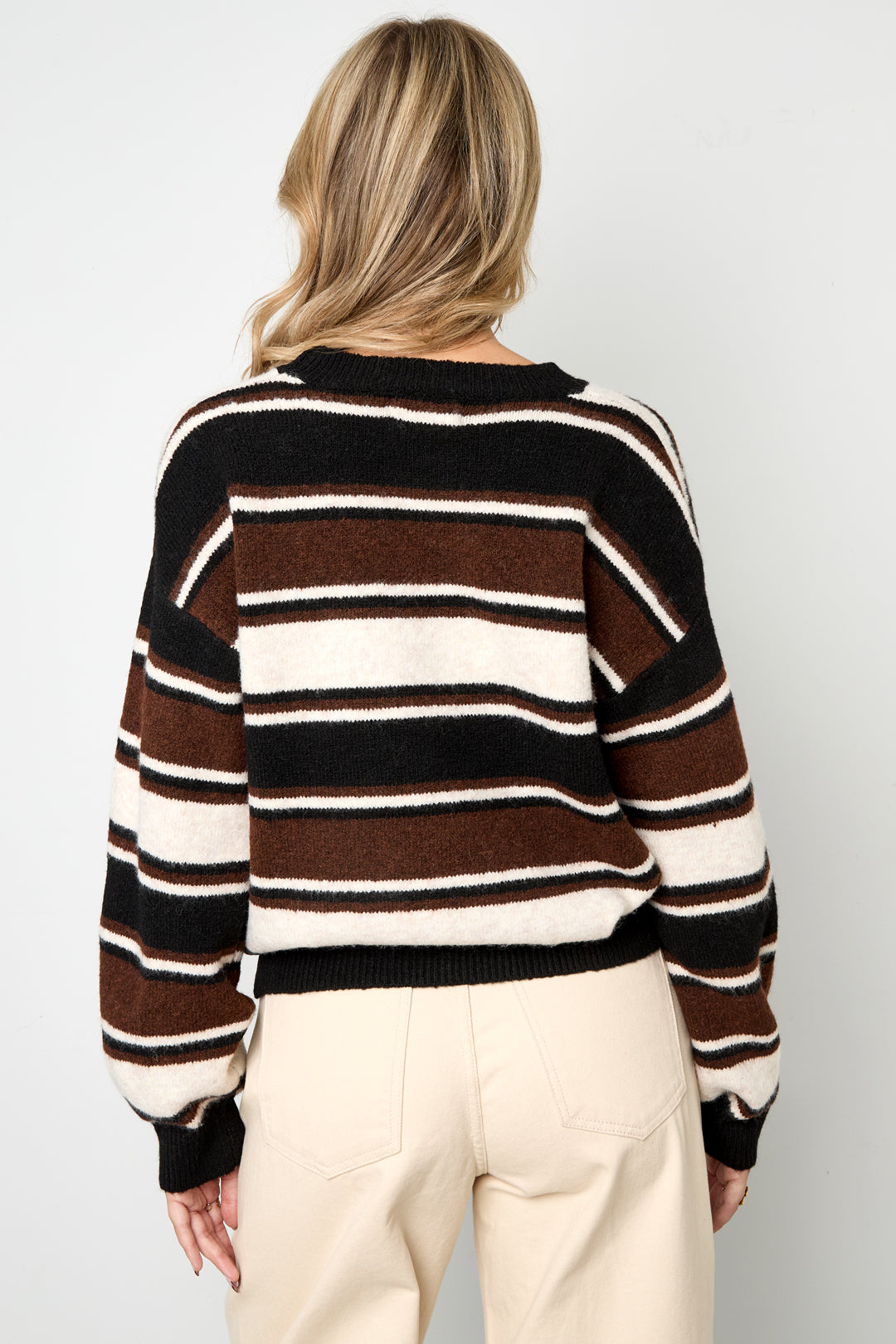 Dames Lola gebreide trui van polyester met strepen – productfoto 9