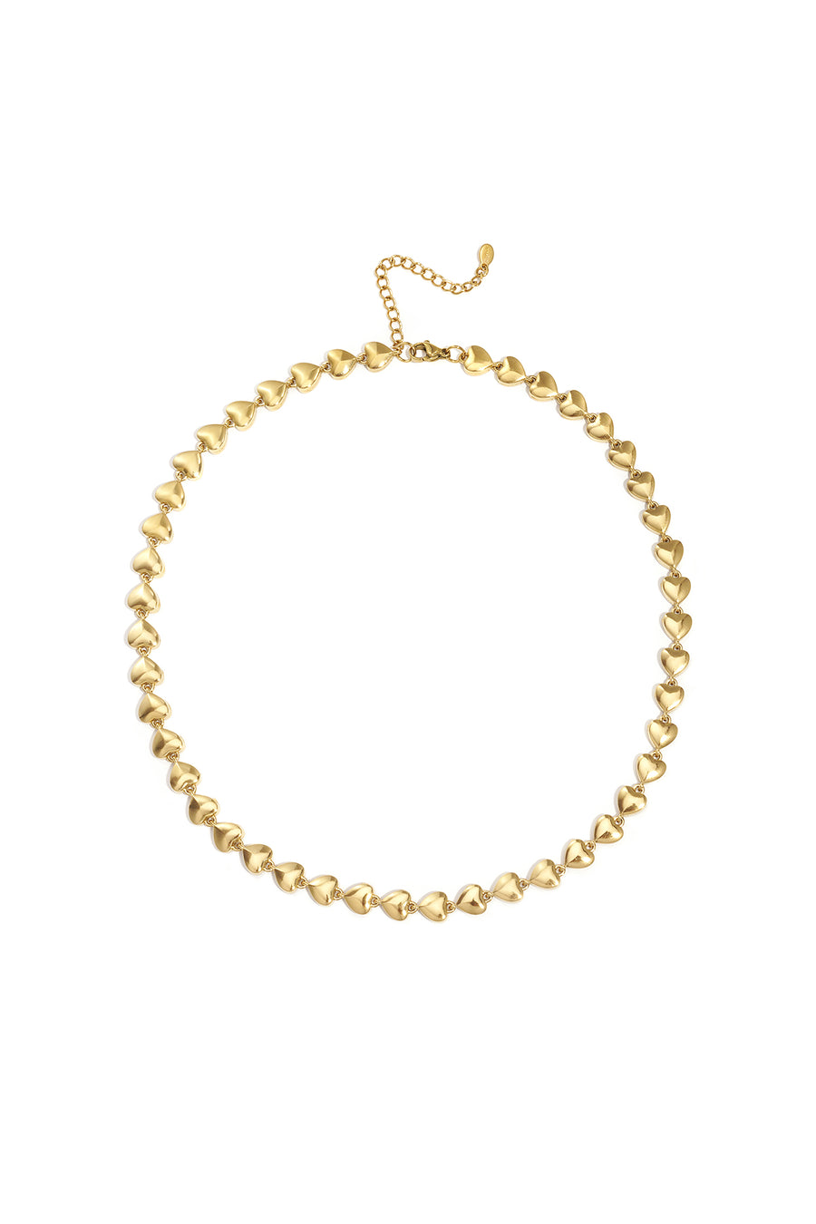 Chaîne pour femme en acier inoxydable avec pendentif cœur – doré