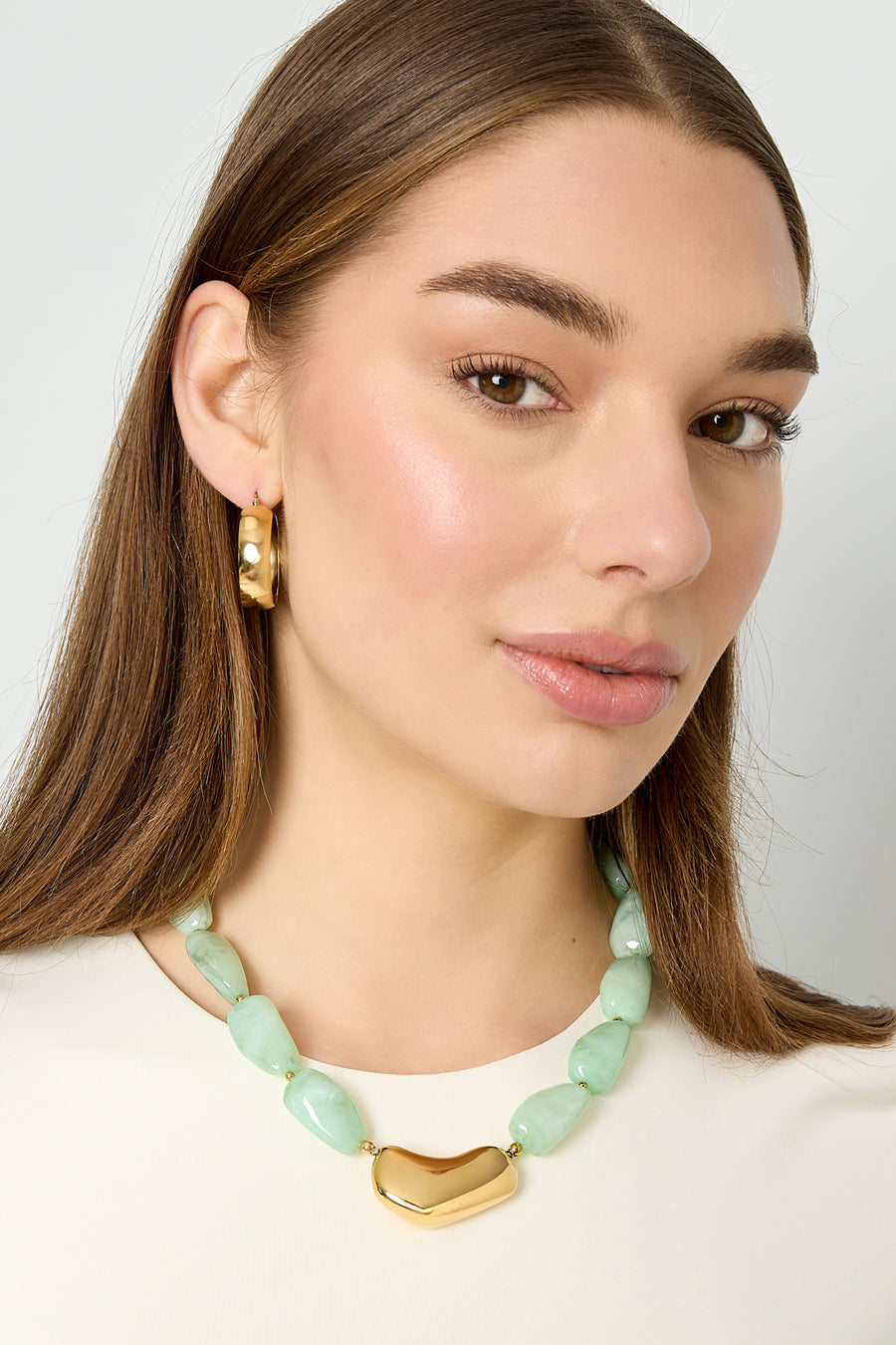 Collier de perles en acrylique pour femmes – plusieurs couleurs – décontracté