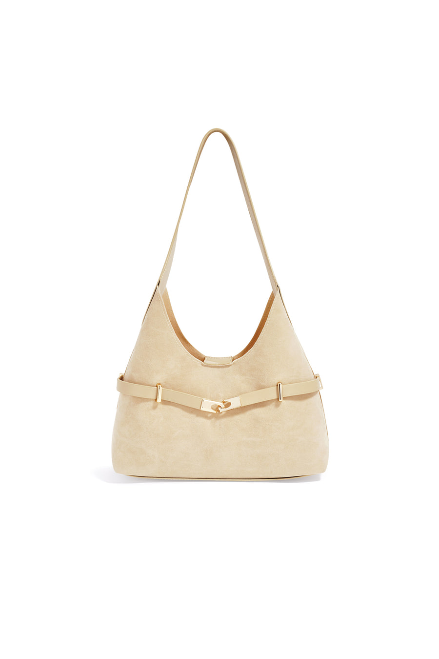 Sac à bandoulière pour femme en suède (95 %) et métal (5 %) de couleur unie