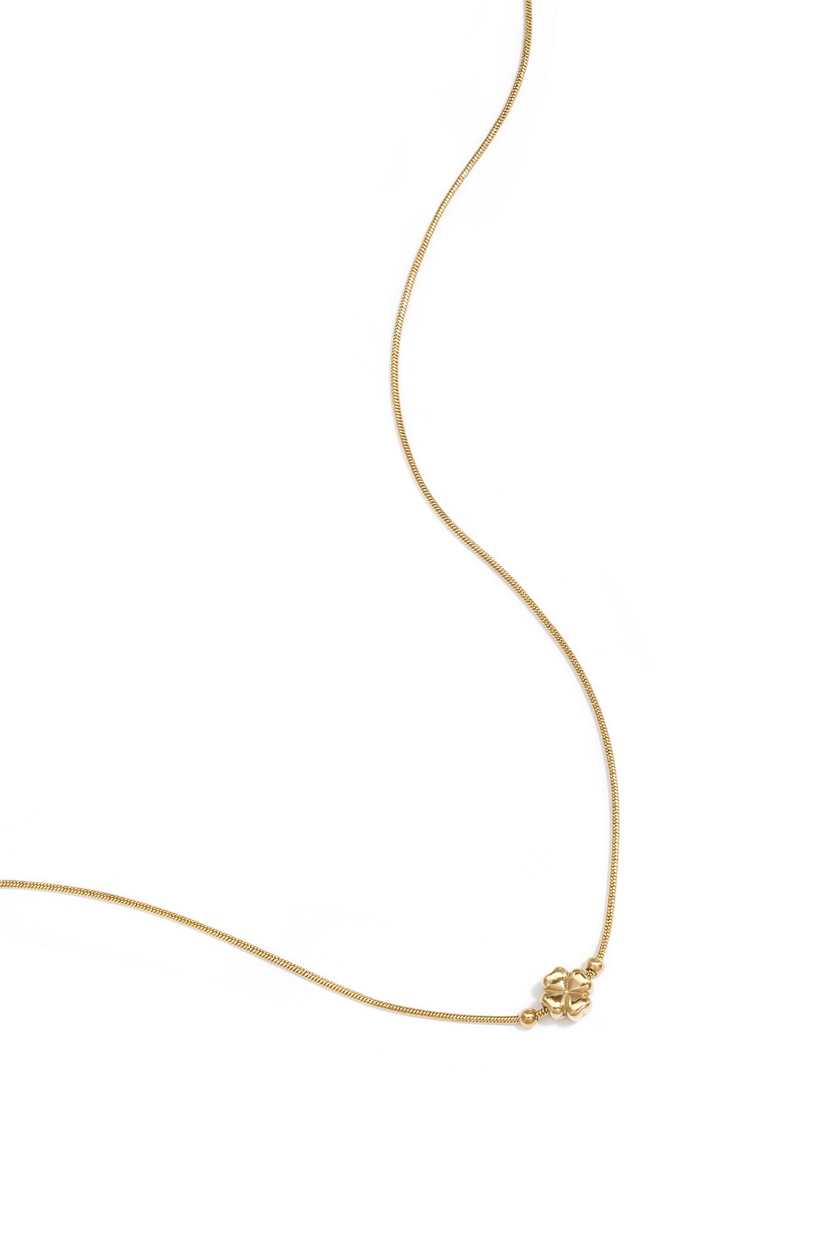 Minimalistische ketting met klavertje