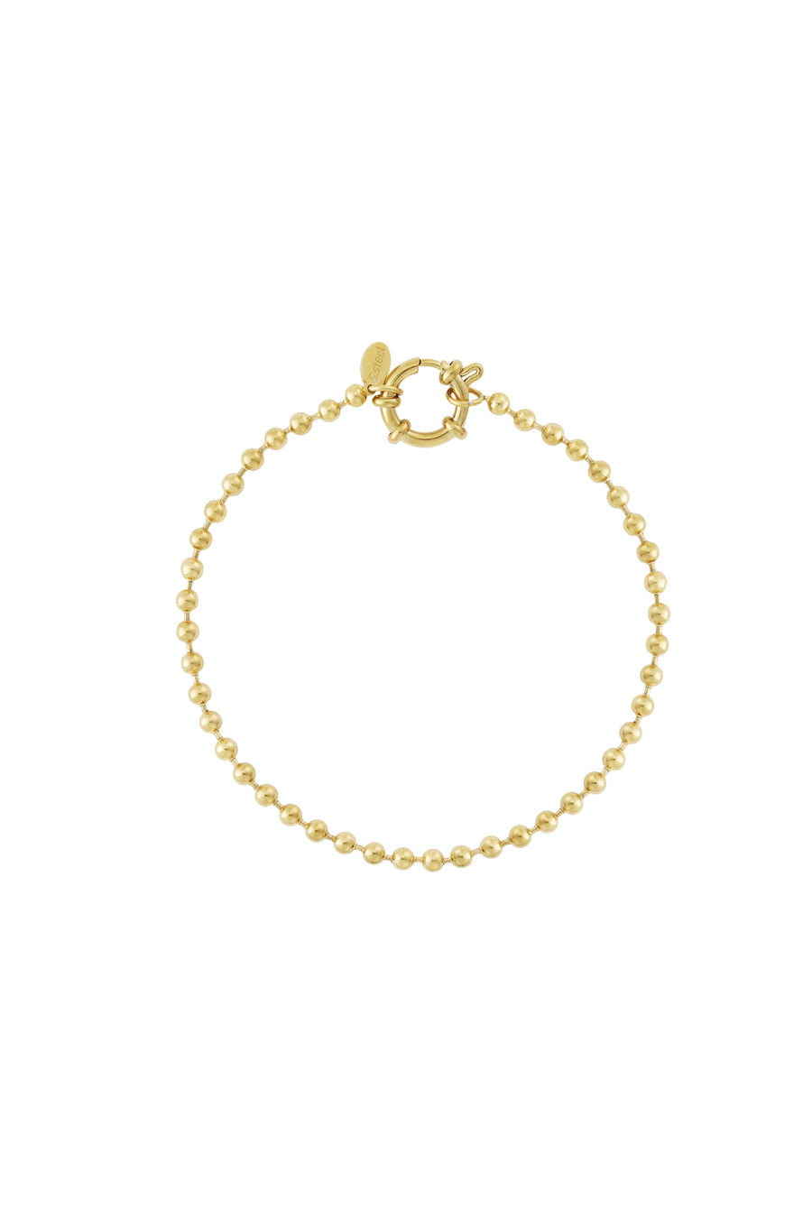 Bracelet à maillons en acier inoxydable à forme organique pour femme – couleur or
