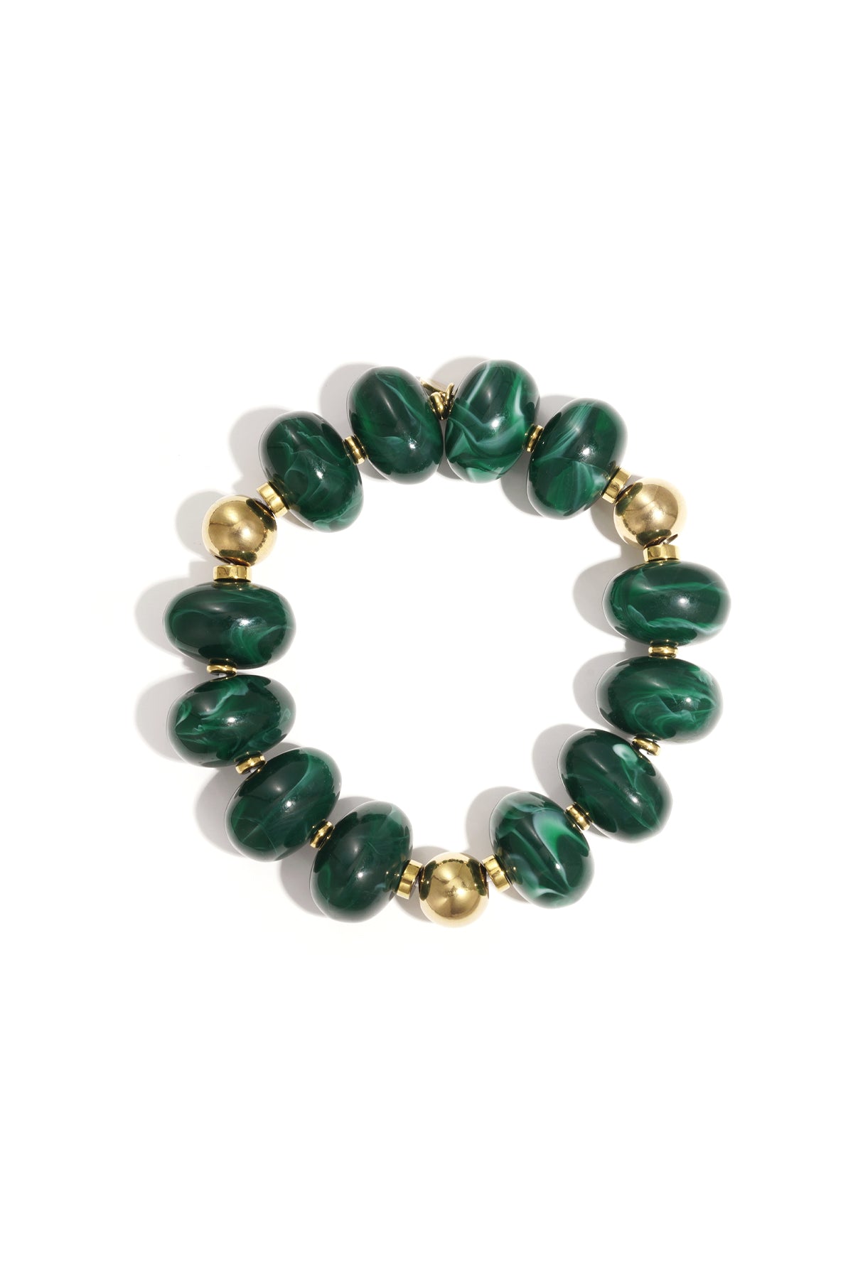 Women's Beaded Bracelet from Resin, Hematite, 304 Stainless Steel - Multi-Color