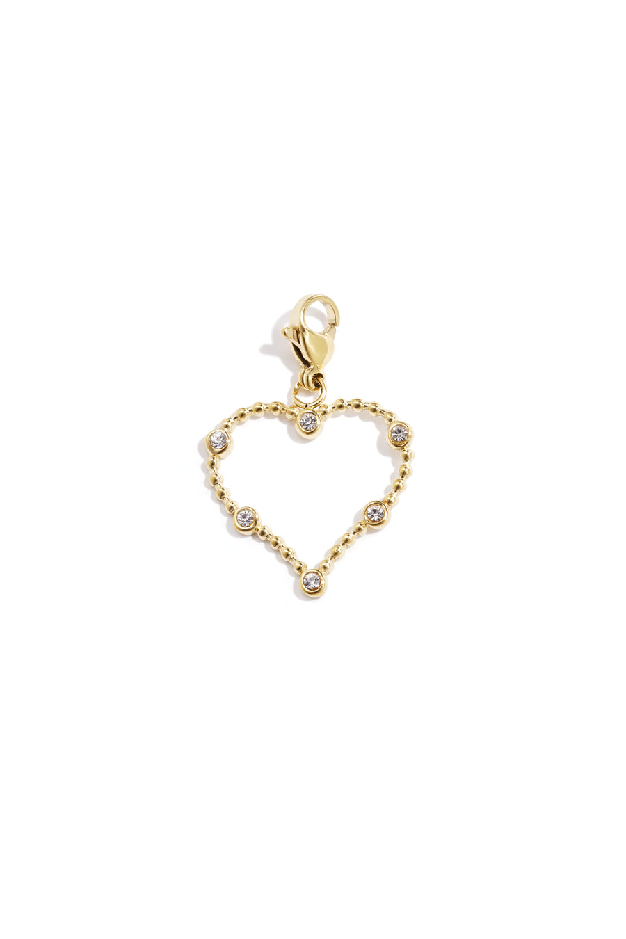Composant de bijoux en acier inoxydable 304 avec forme de cœur – couleur or