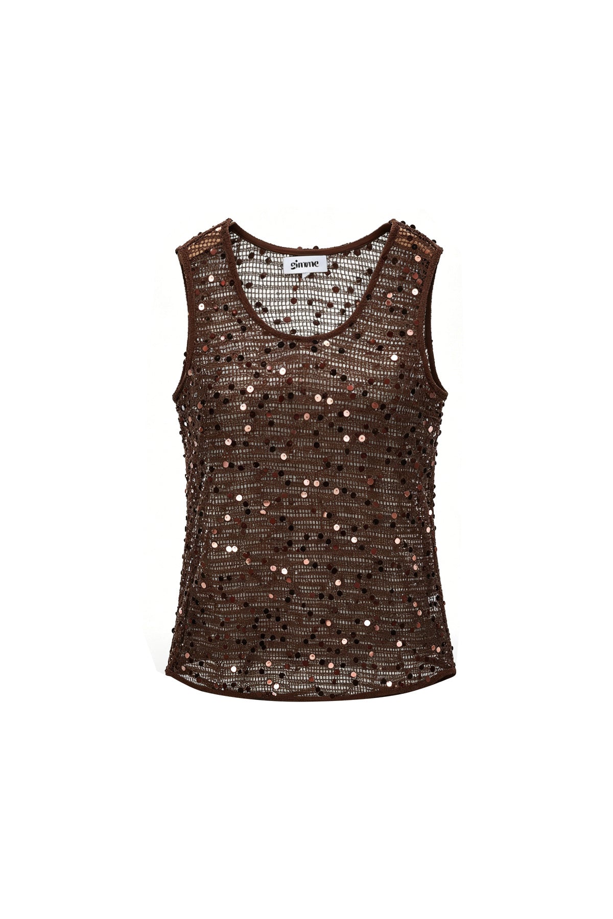 Dames gehaakte strandtop met glitterdetail