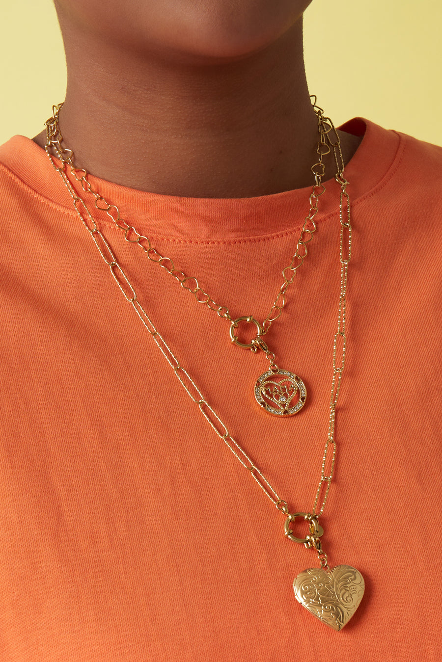 2-in-1 ketting armband met hartvormige schakels