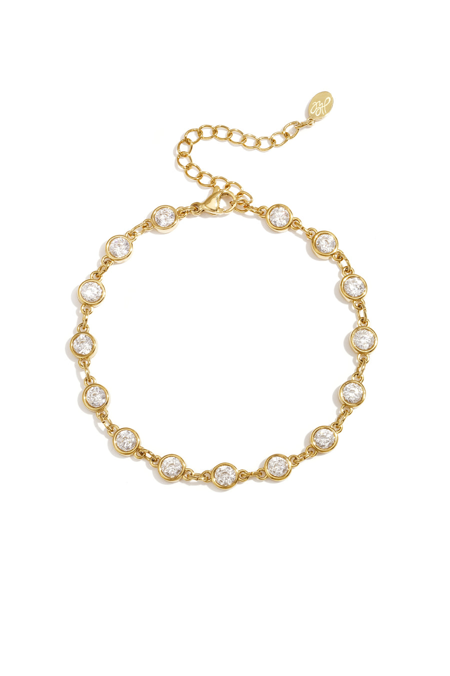 Armband met ronde zirkonia steentjes