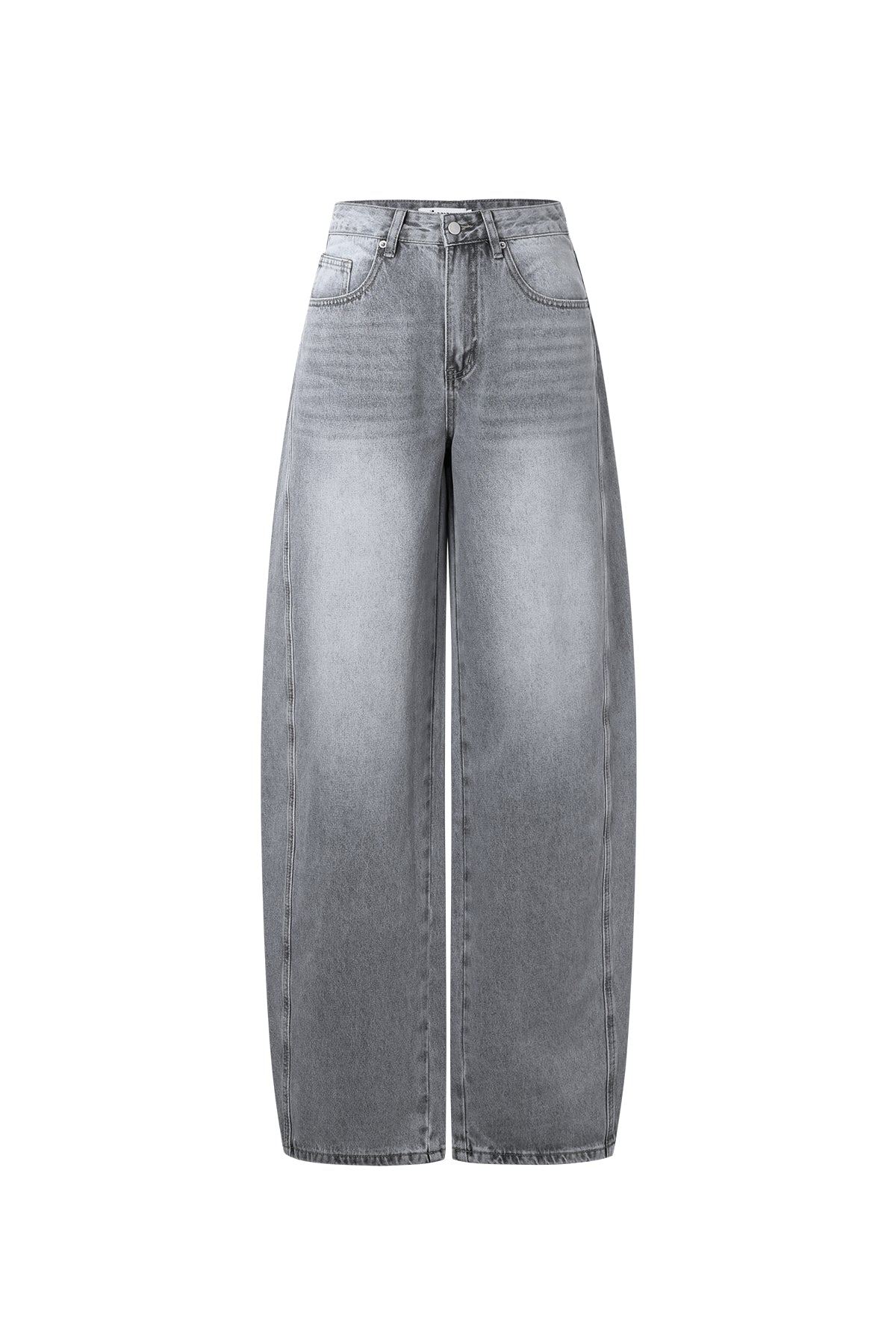 Jean large taille haute pour femme