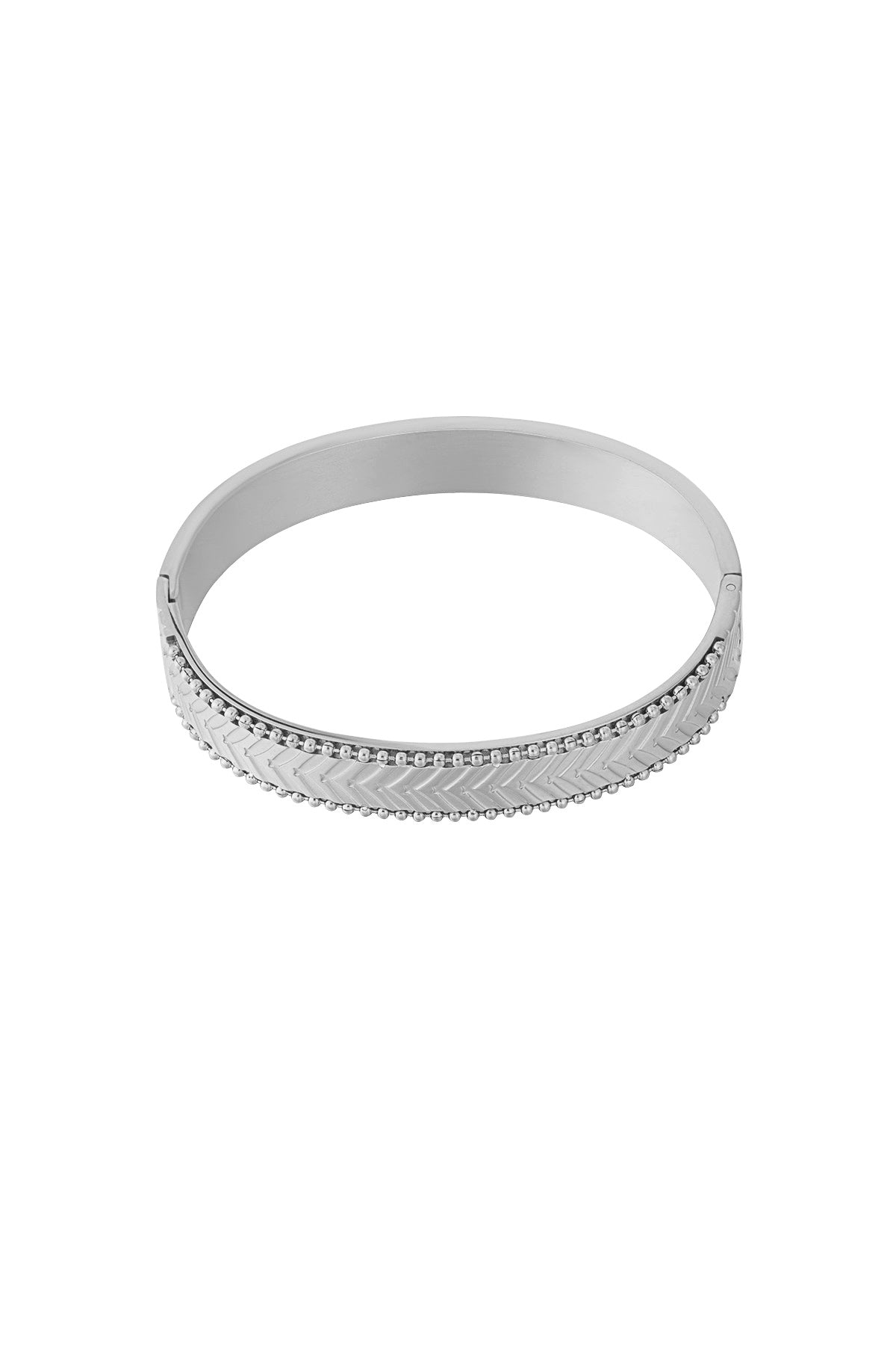 Jonc pour femme en acier inoxydable de forme organique – doré
