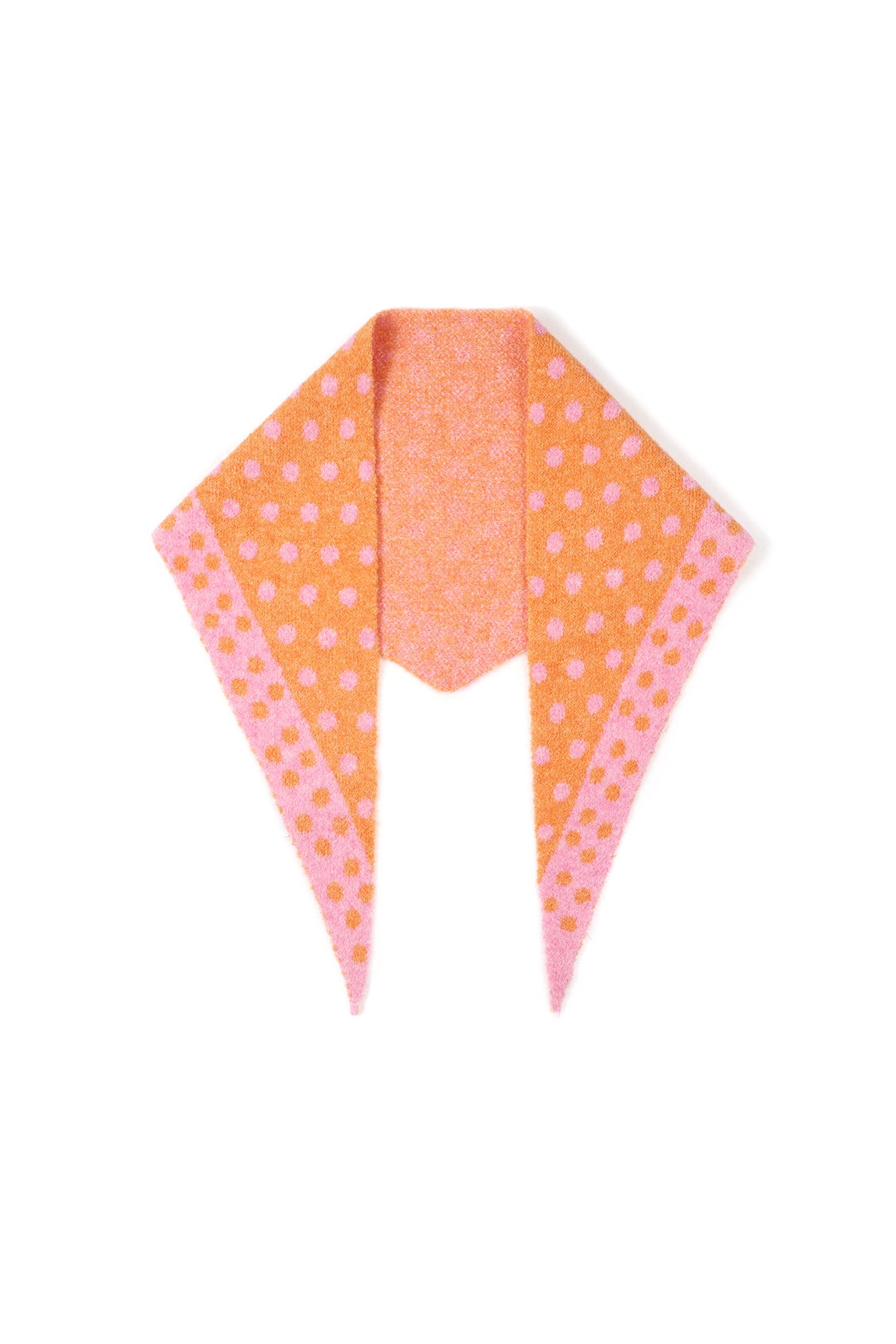 Summer scarf for women with dots – orange and pink – casual