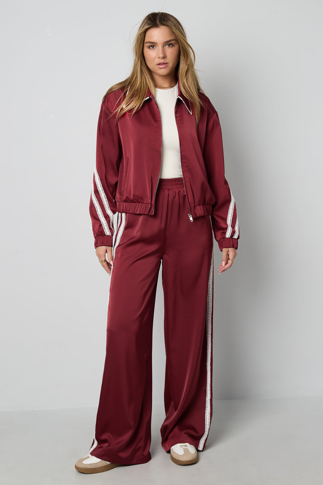 Dames sportief jacket van polyester met kleurcontrast – productfoto 8