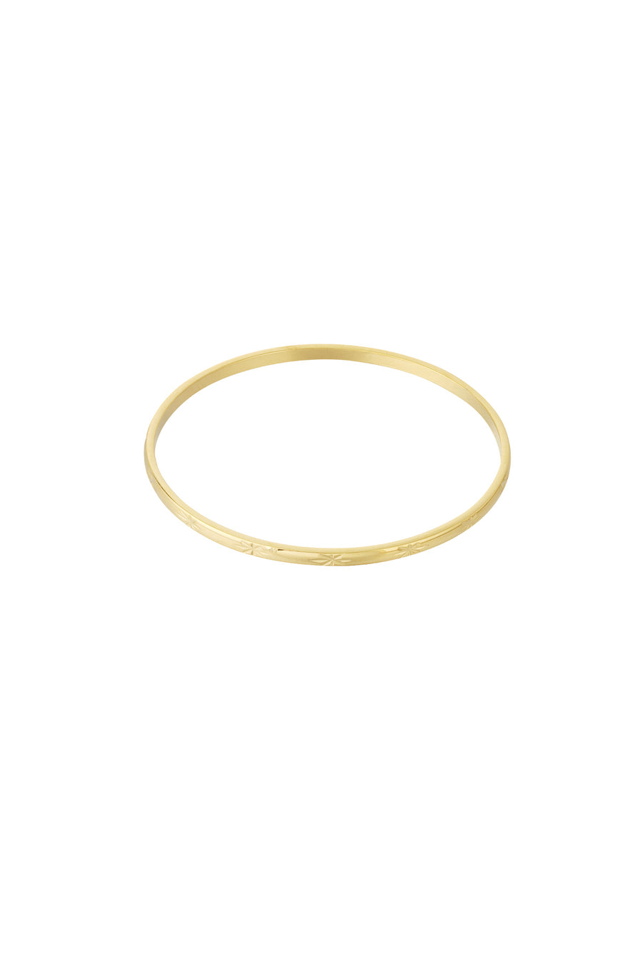 Bracelet jonc en acier inoxydable pour femme de forme organique – couleur or